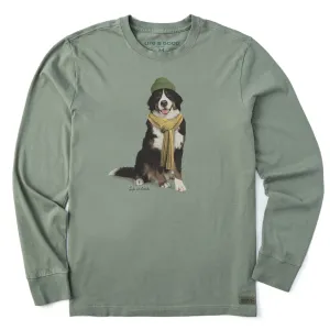 Men's Photoreal Bernese Long Sleeve Crusher Tee Life is Good