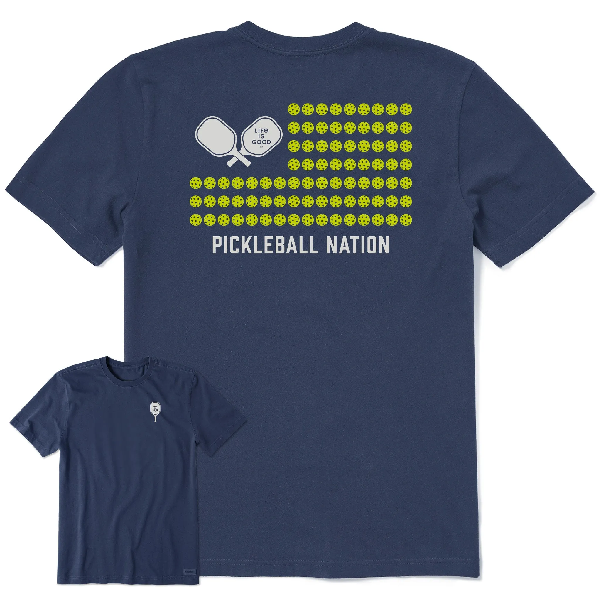 Men's Pickleball Nation Short Sleeve Tee Life is Good