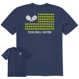 Men's Pickleball Nation Short Sleeve Tee Life is Good