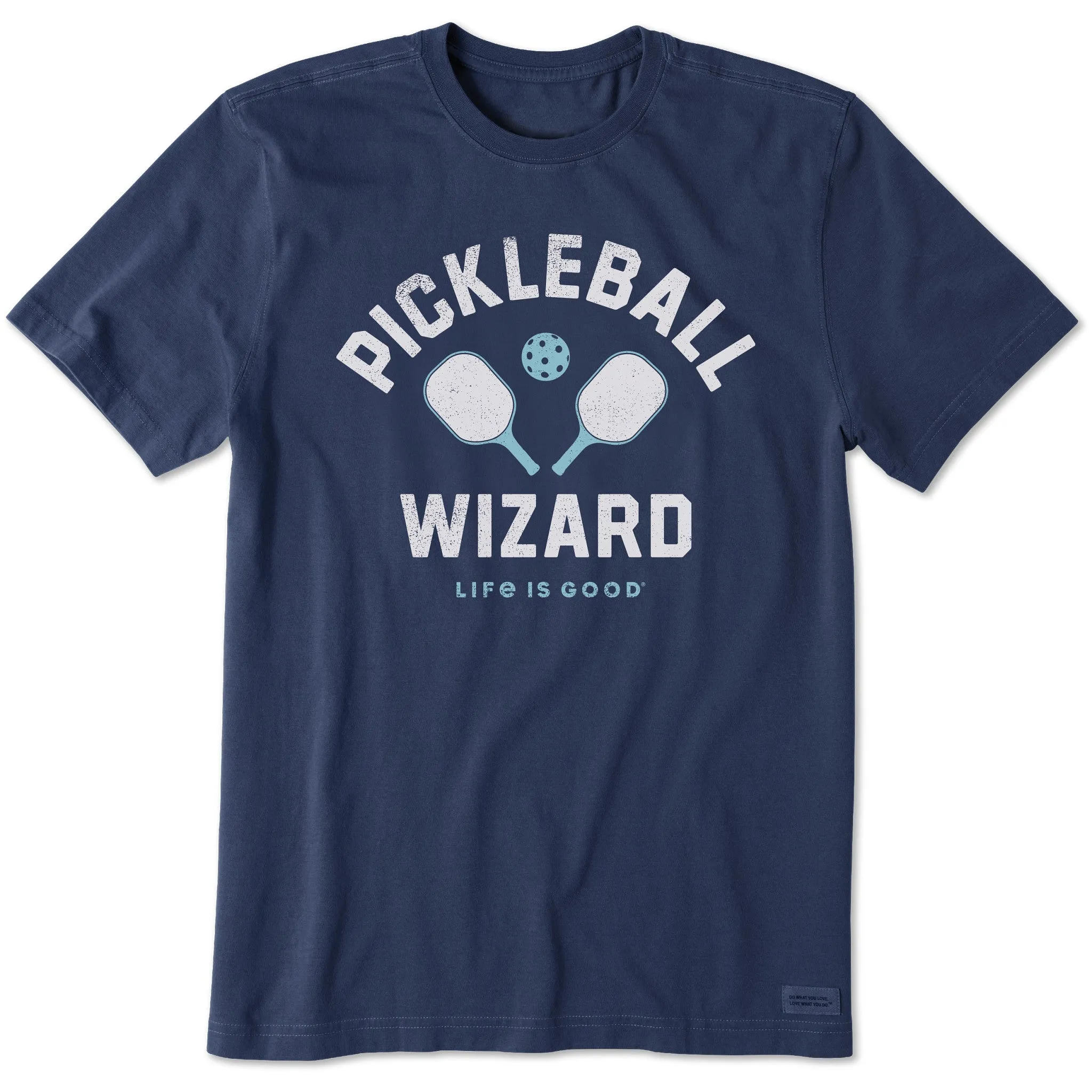 Men's Pickleball Wizard Short Sleeve Crusher Tee Life is Good