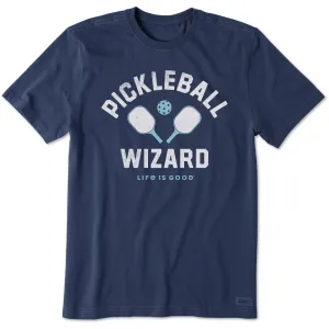 Men's Pickleball Wizard Short Sleeve Crusher Tee Life is Good
