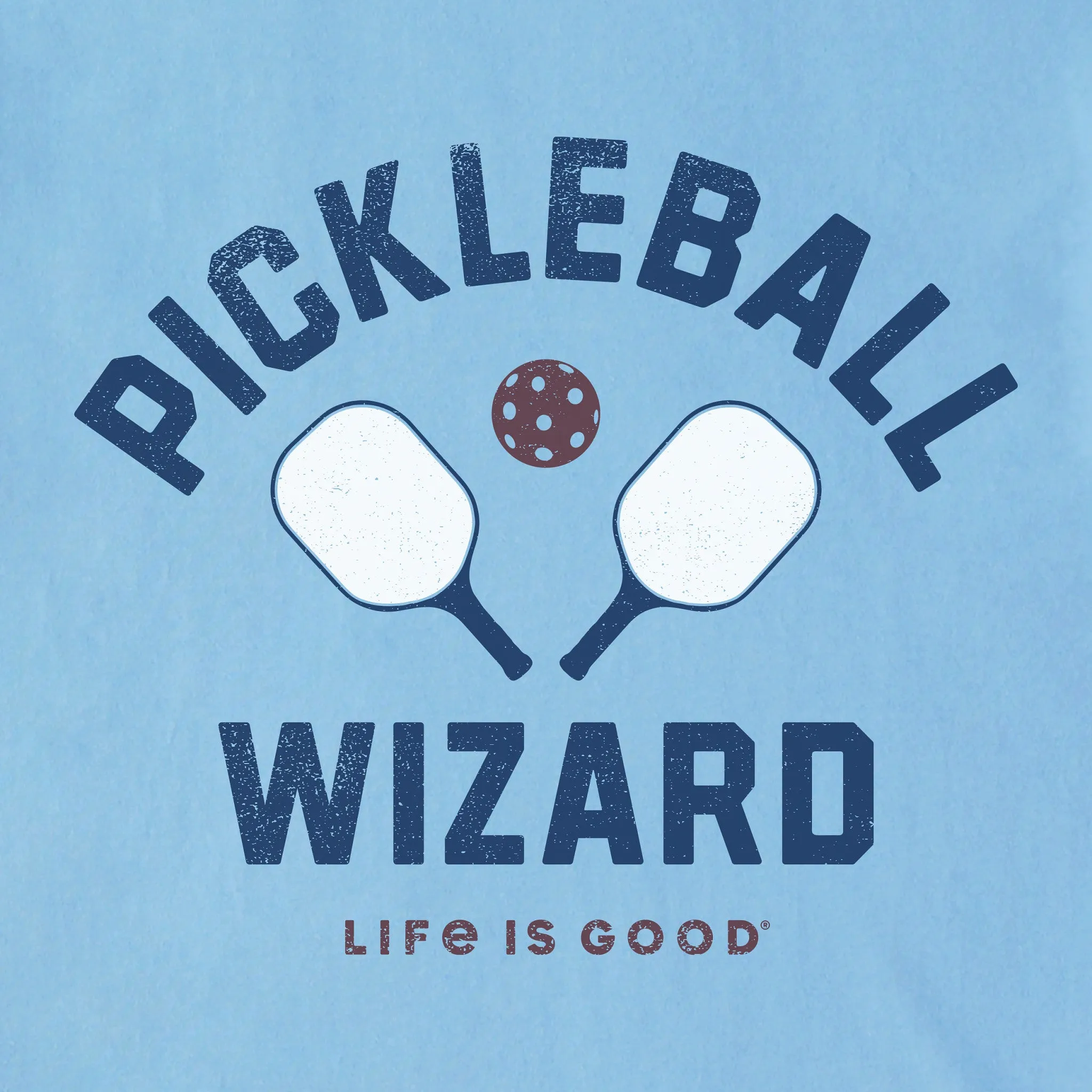 Men's Pickleball Wizard Short Sleeve Crusher Tee Life is Good