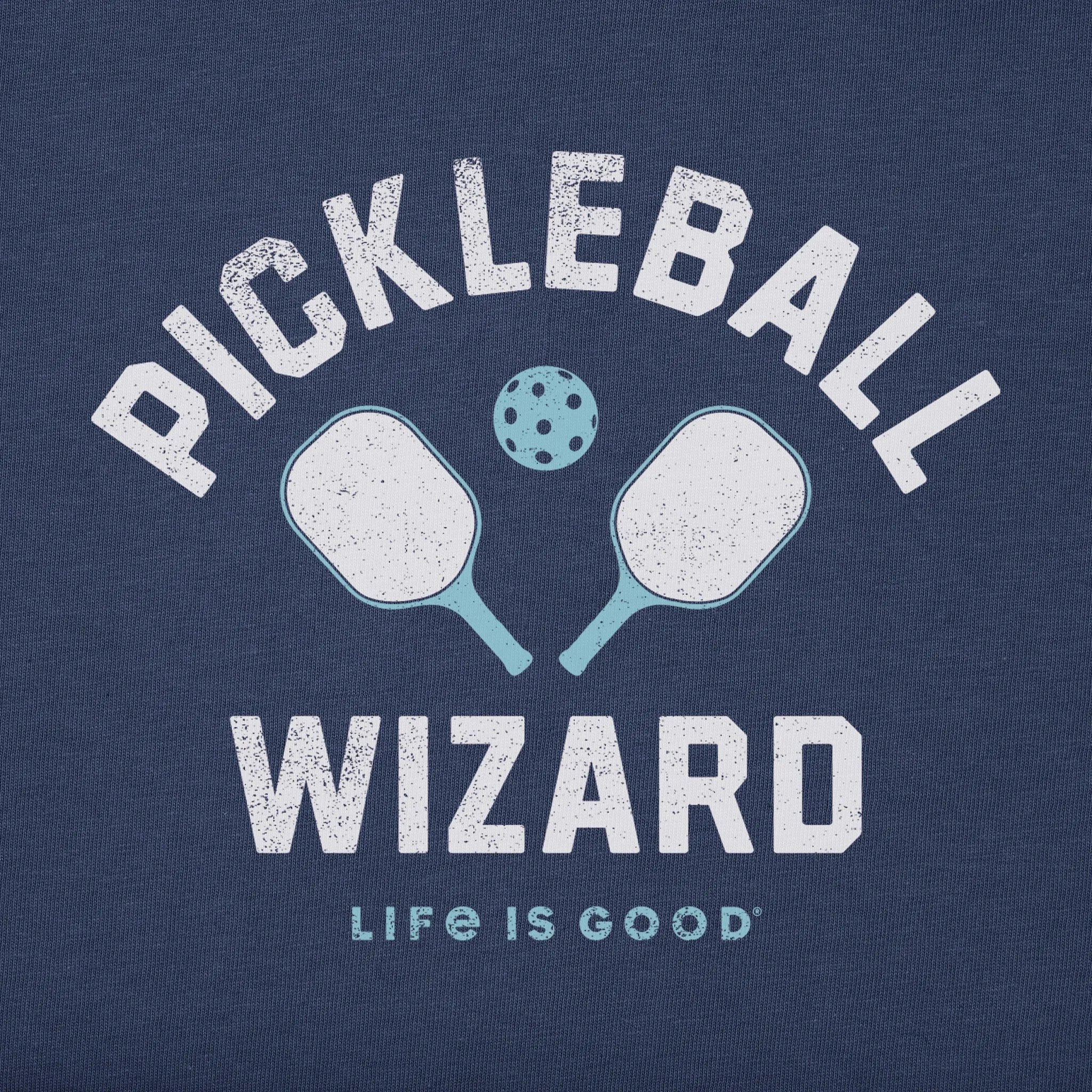 Men's Pickleball Wizard Short Sleeve Crusher Tee Life is Good