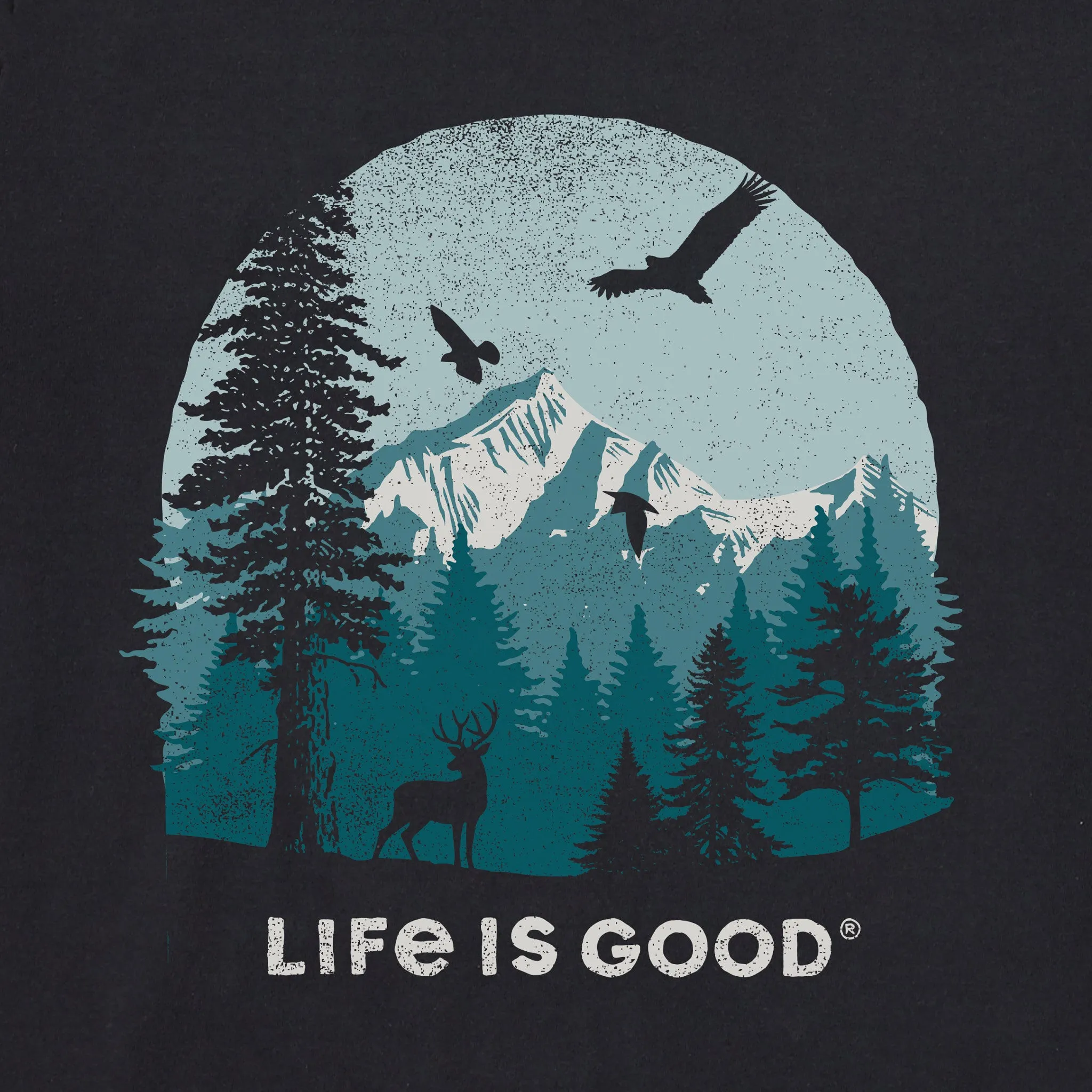 Men's Pinescape Long Sleeve Crusher Tee Life is Good