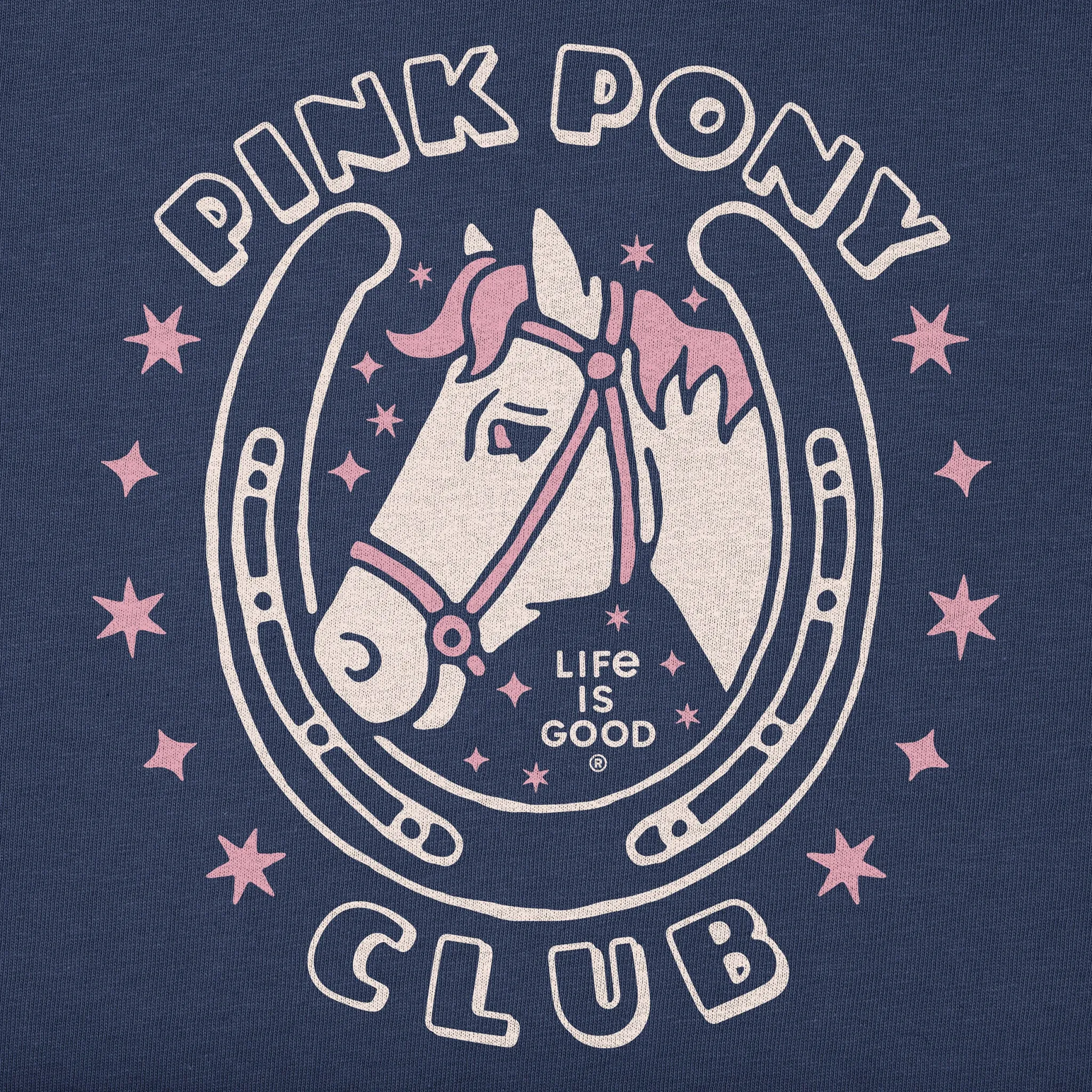 Men's Pink Pony Club Short Sleeve Crusher Tee Life is Good