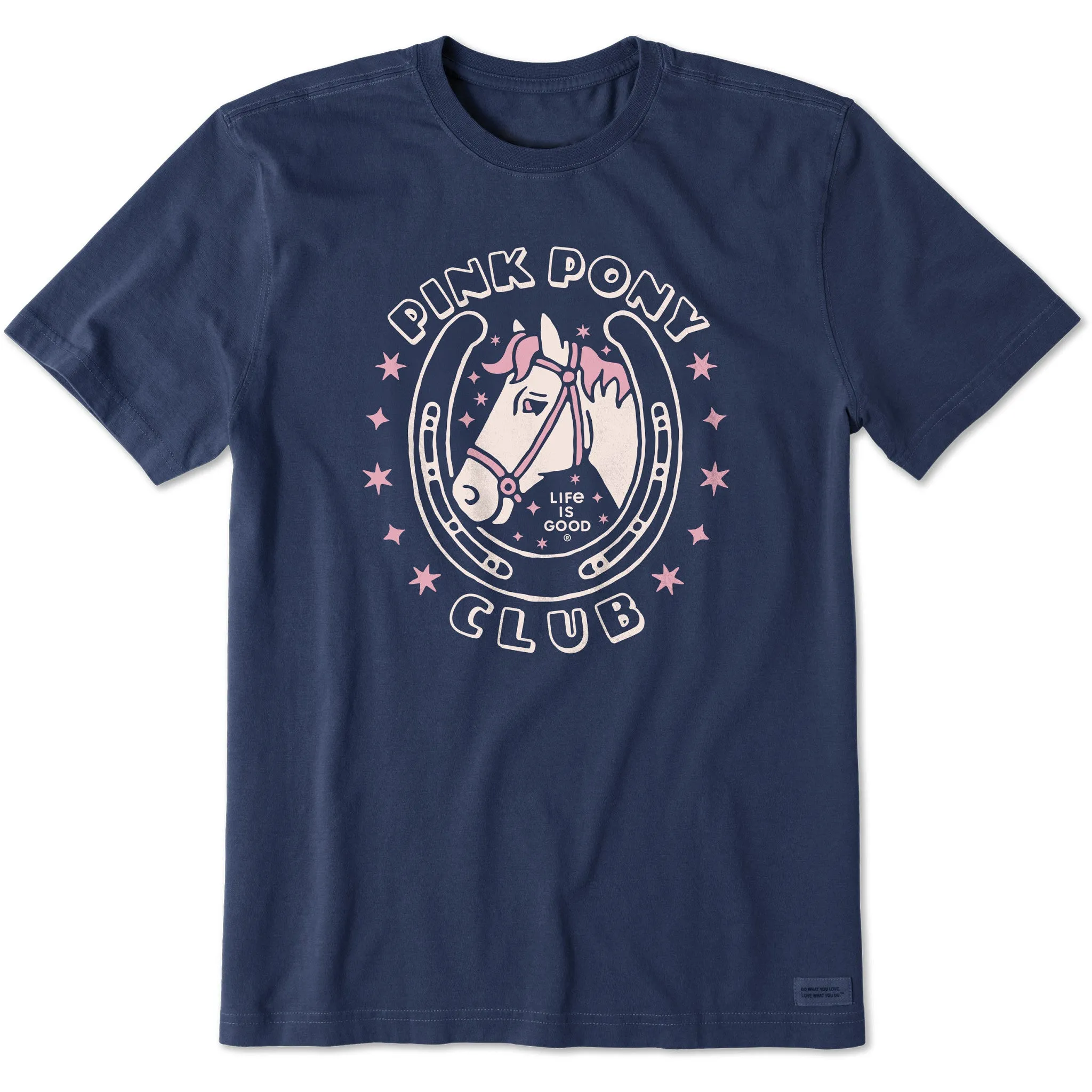 Men's Pink Pony Club Short Sleeve Crusher Tee Life is Good
