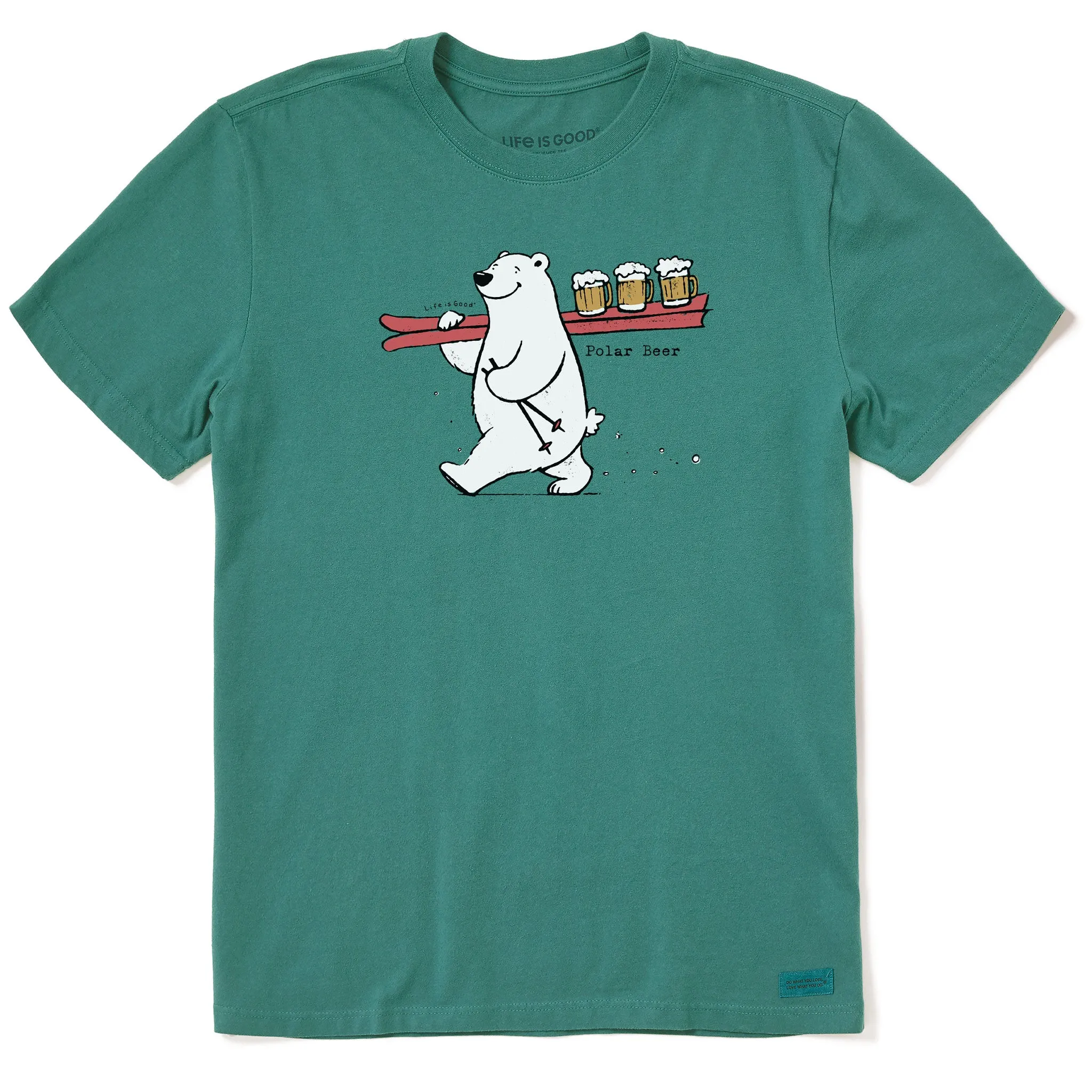 Men's Polar Beer Ski Beer Serve Short Sleeve Crusher Tee Life is Good