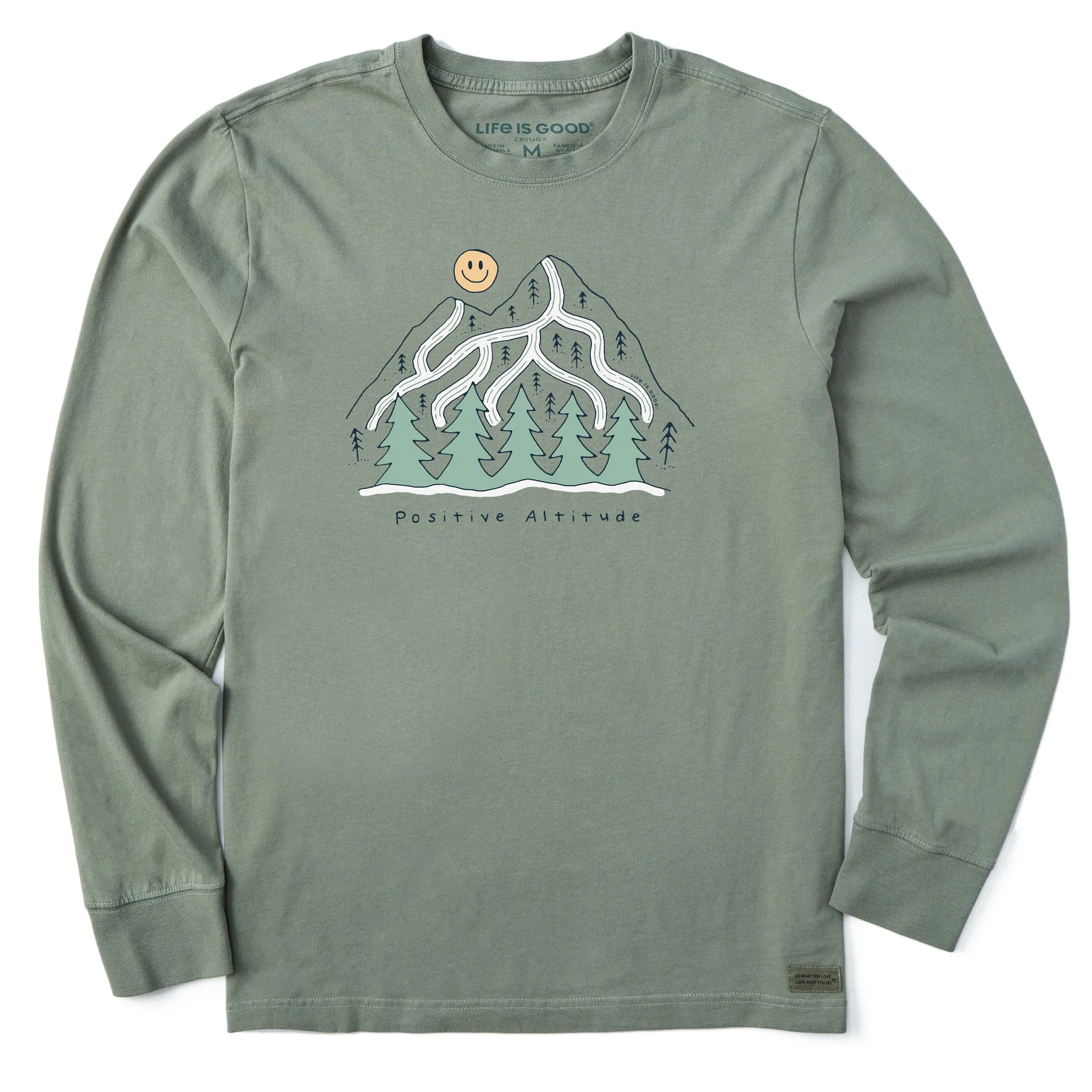 Men's Positive Altitude Mountain Long Sleeve Crusher Tee Life is Good