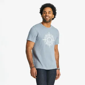 Men's Positive Compass Textured Slub Tee Life is Good