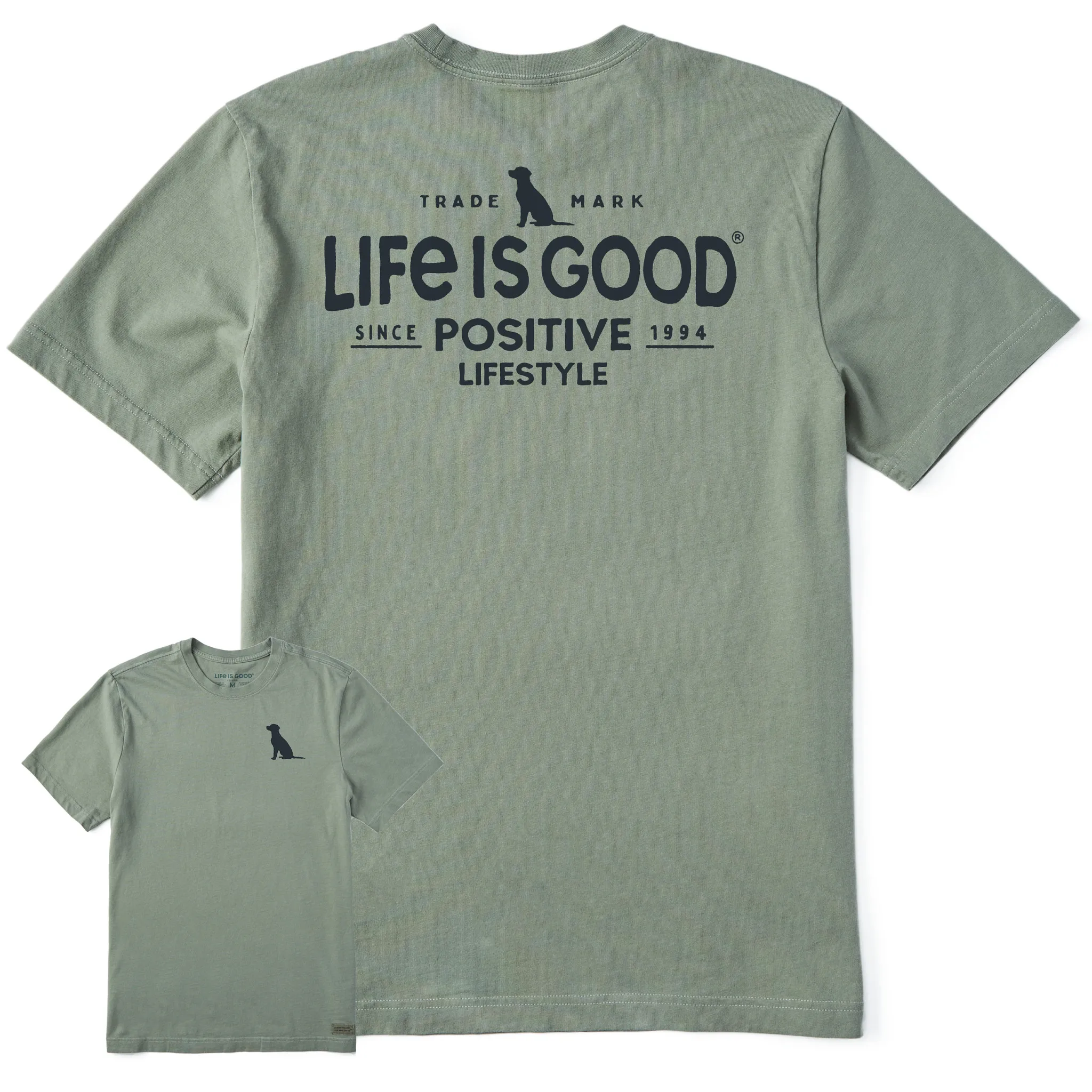 Men's Positive Lifestyle Dog Short Sleeve Tee Life is Good