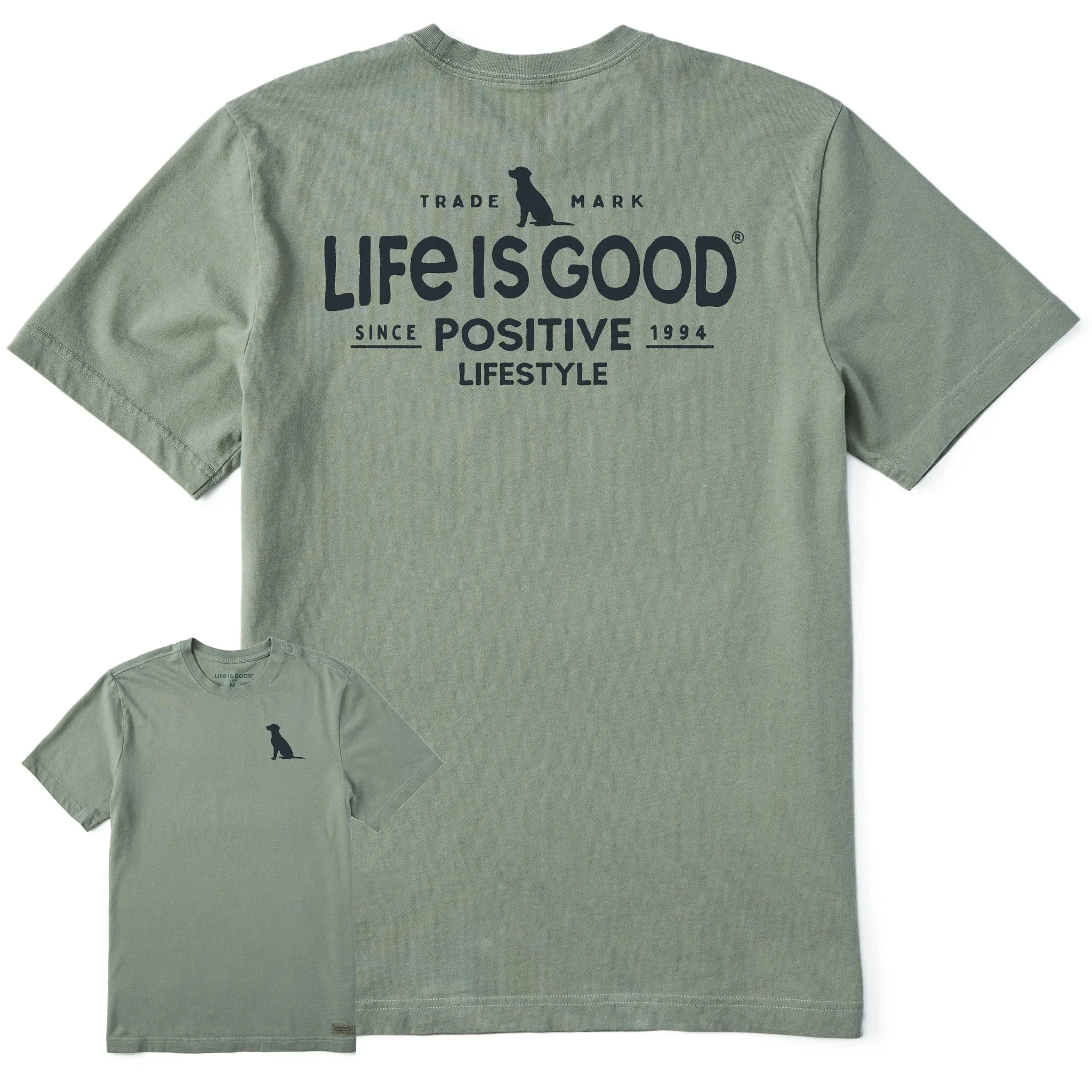 Men's Positive Lifestyle Dog Short Sleeve Tee Life is Good