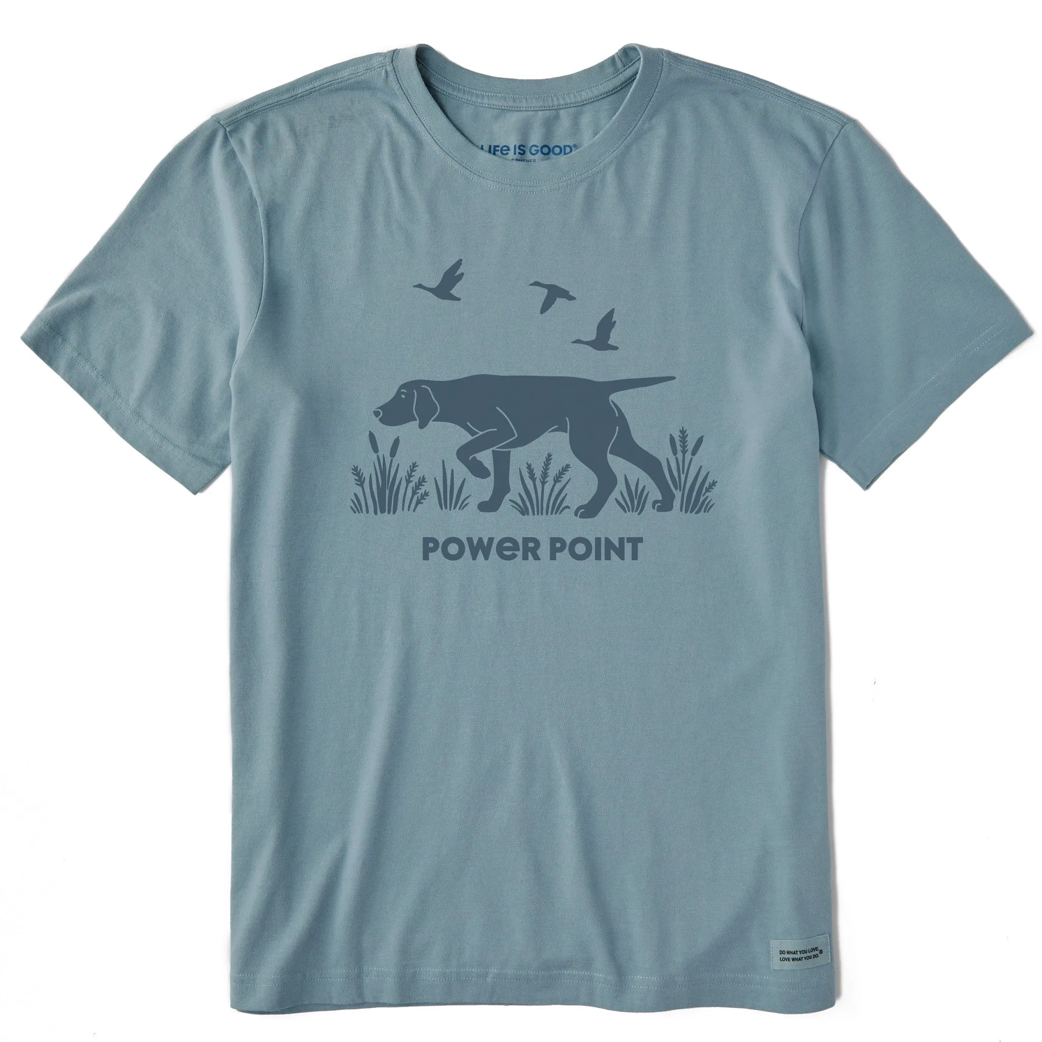Men's Power Point Hunting Dog Short Sleeve Crusher Tee Life is Good