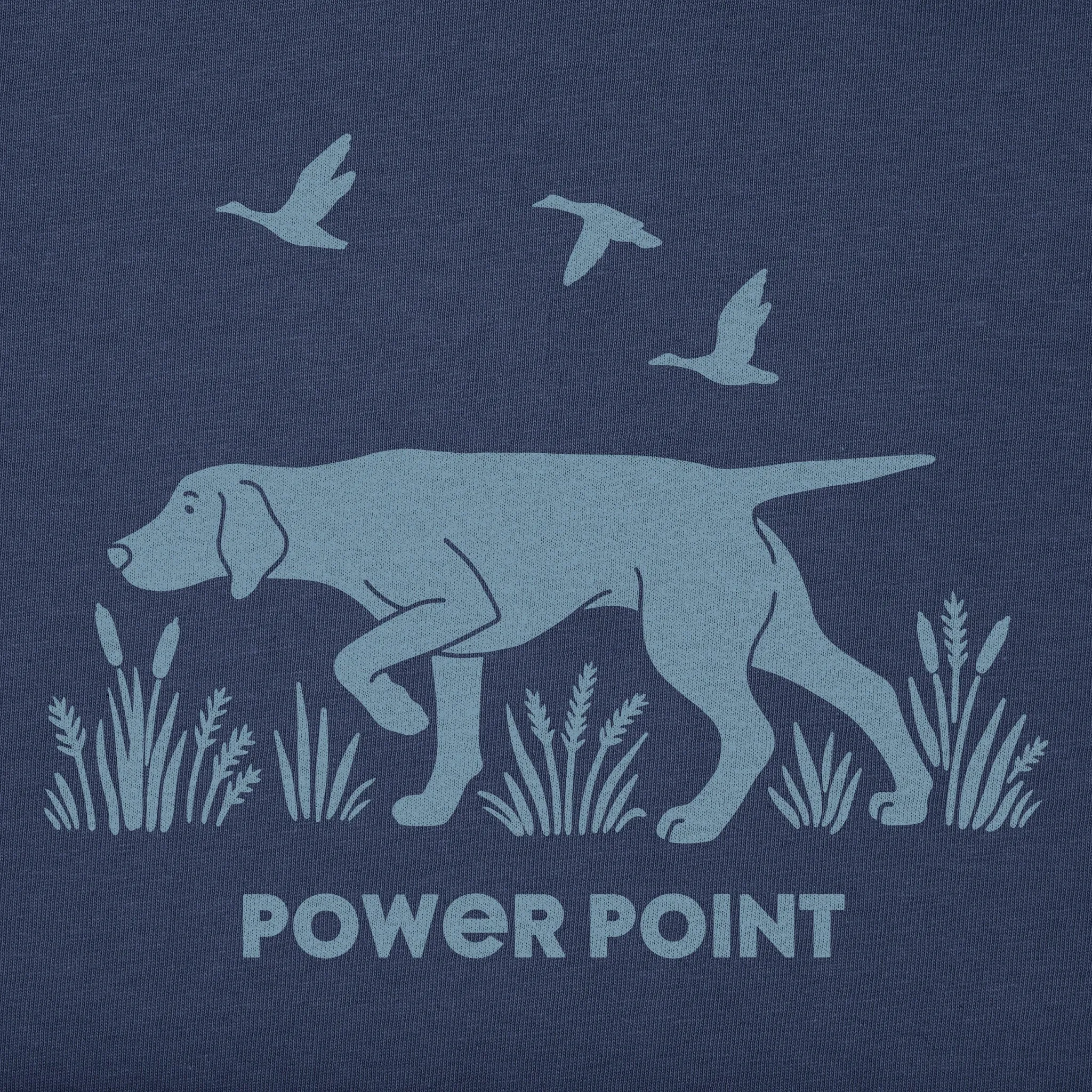 Men's Power Point Hunting Dog Short Sleeve Crusher Tee Life is Good