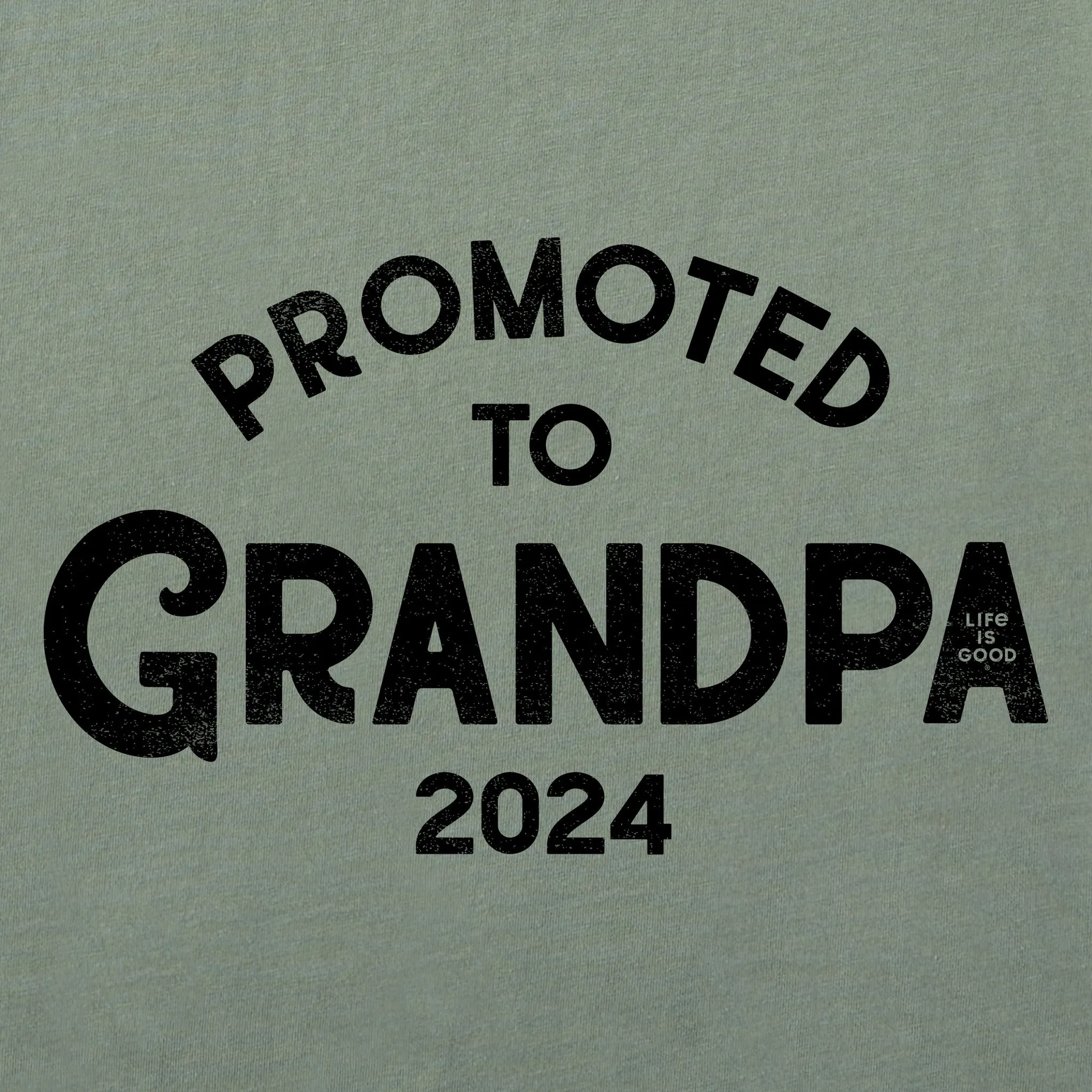 Men's Promoted to Grandpa 2024 Short Sleeve Tee Life is Good