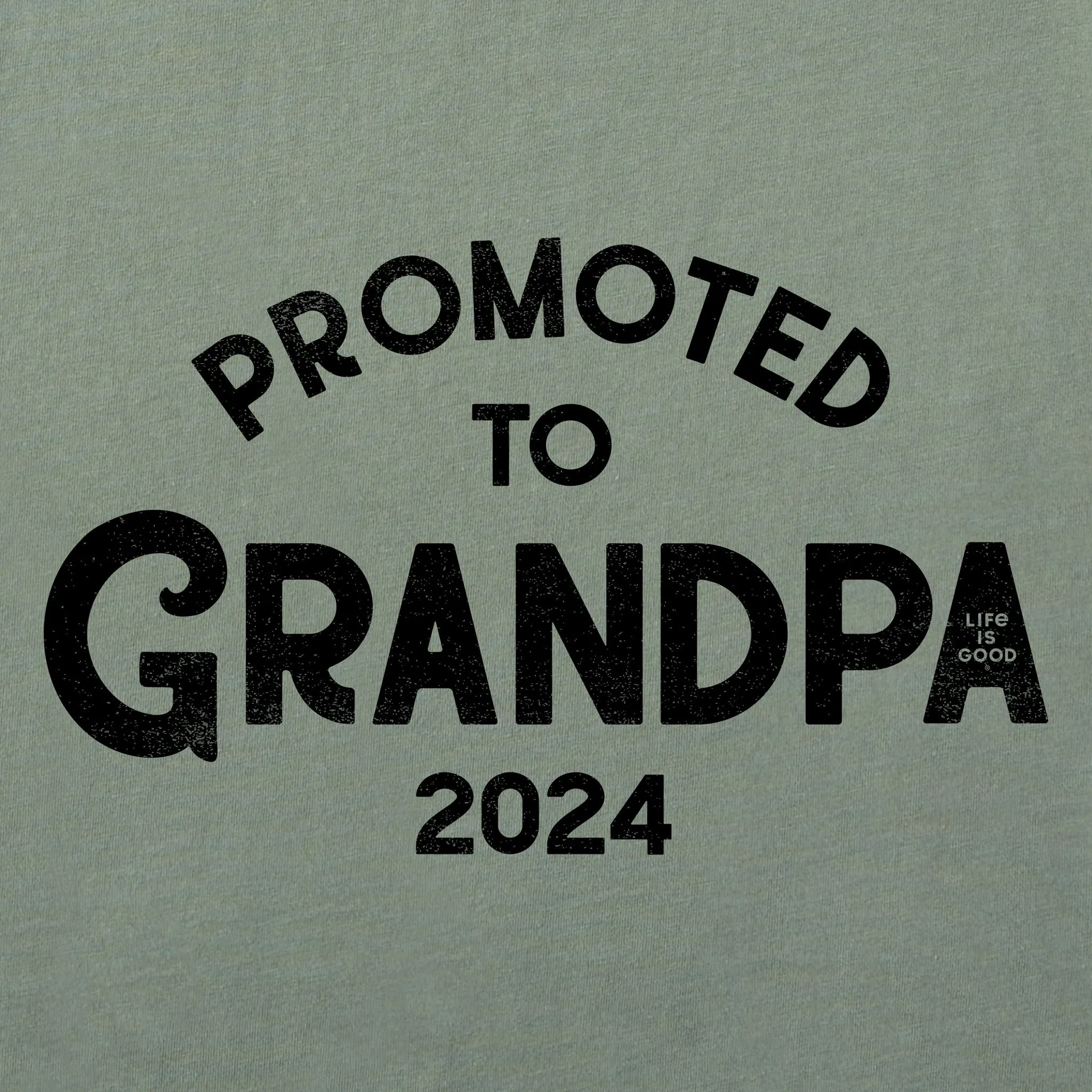 Men's Promoted to Grandpa 2024 Short Sleeve Tee Life is Good