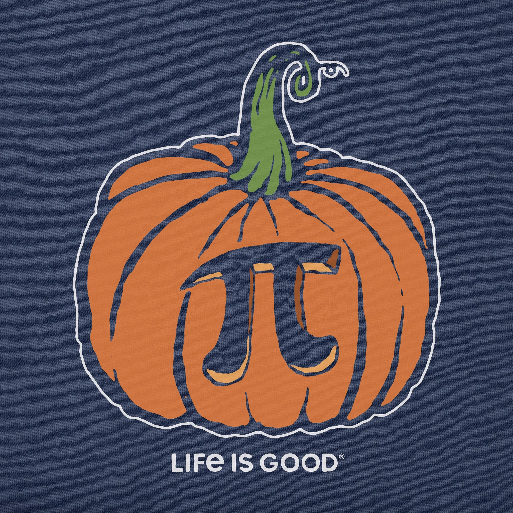 Men's Pumpkin Pi Short Sleeve Crusher Tee Life is Good