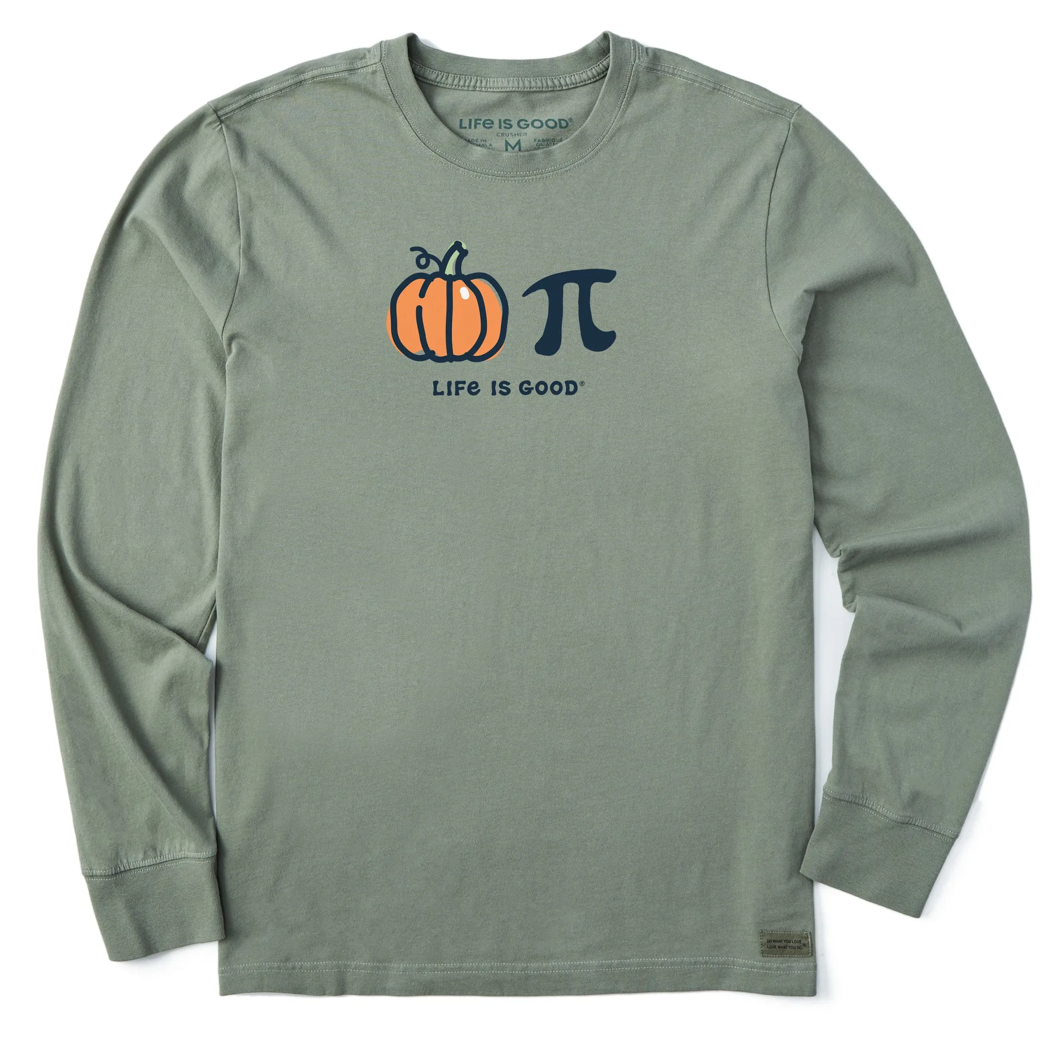 Men's Pumpkin   Pie Long Sleeve Crusher Tee Life is Good
