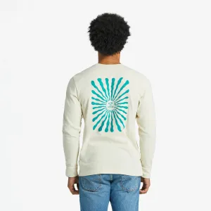 Men's Radiating Sun Long Sleeve Crusher Tee Life is Good