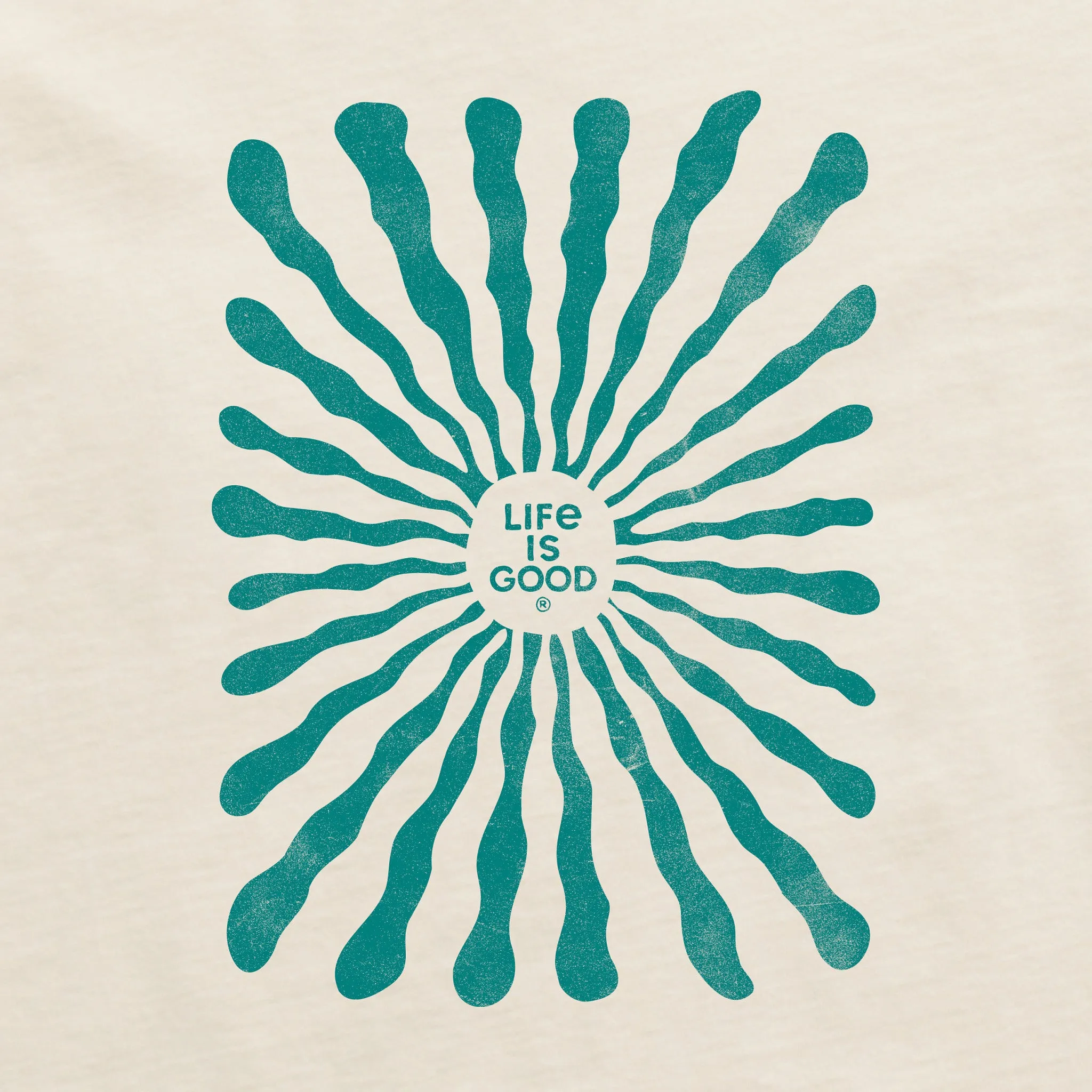 Men's Radiating Sun Long Sleeve Crusher Tee Life is Good