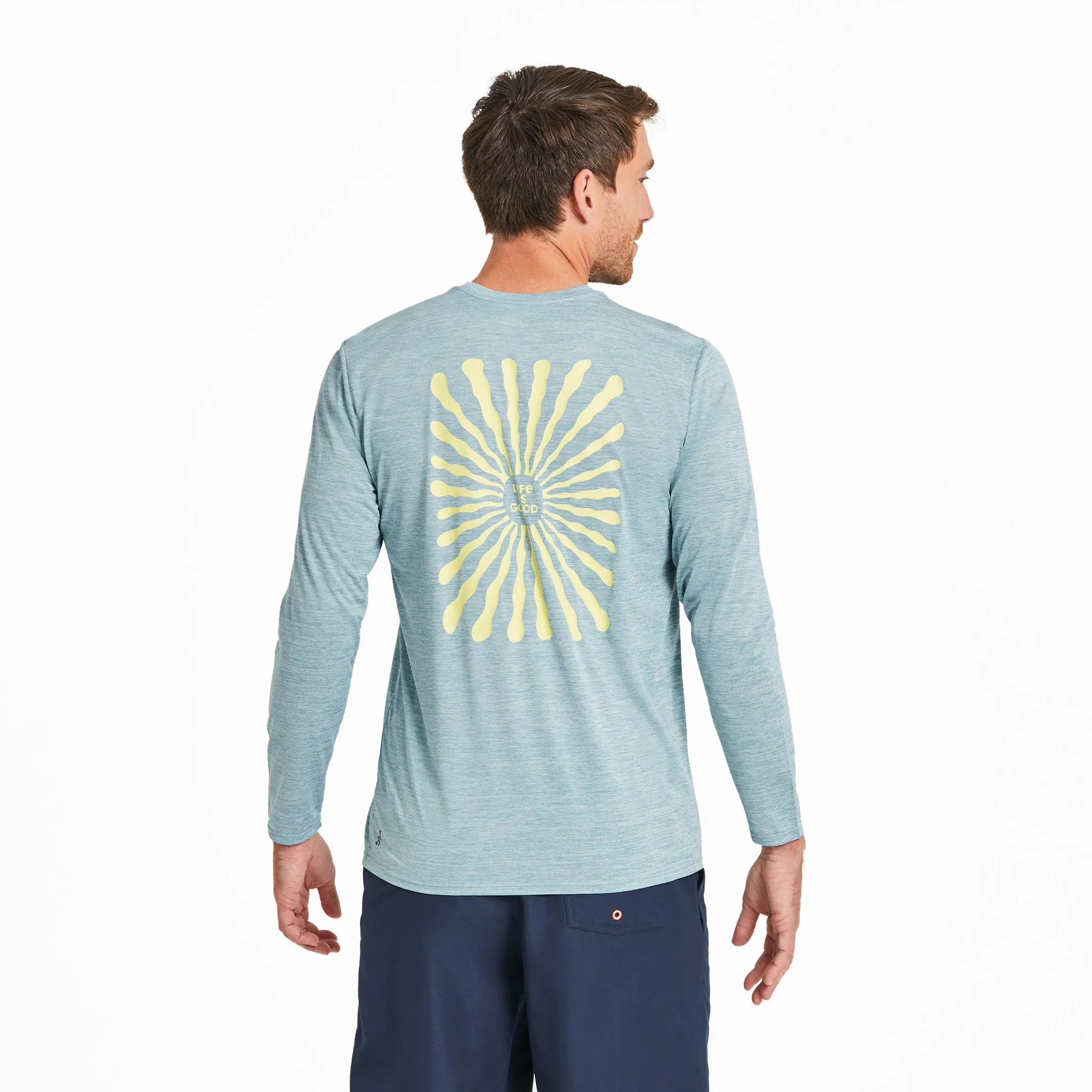 Men's Radiating Sun Long Sleeve Sun Crusher Tee Life is Good