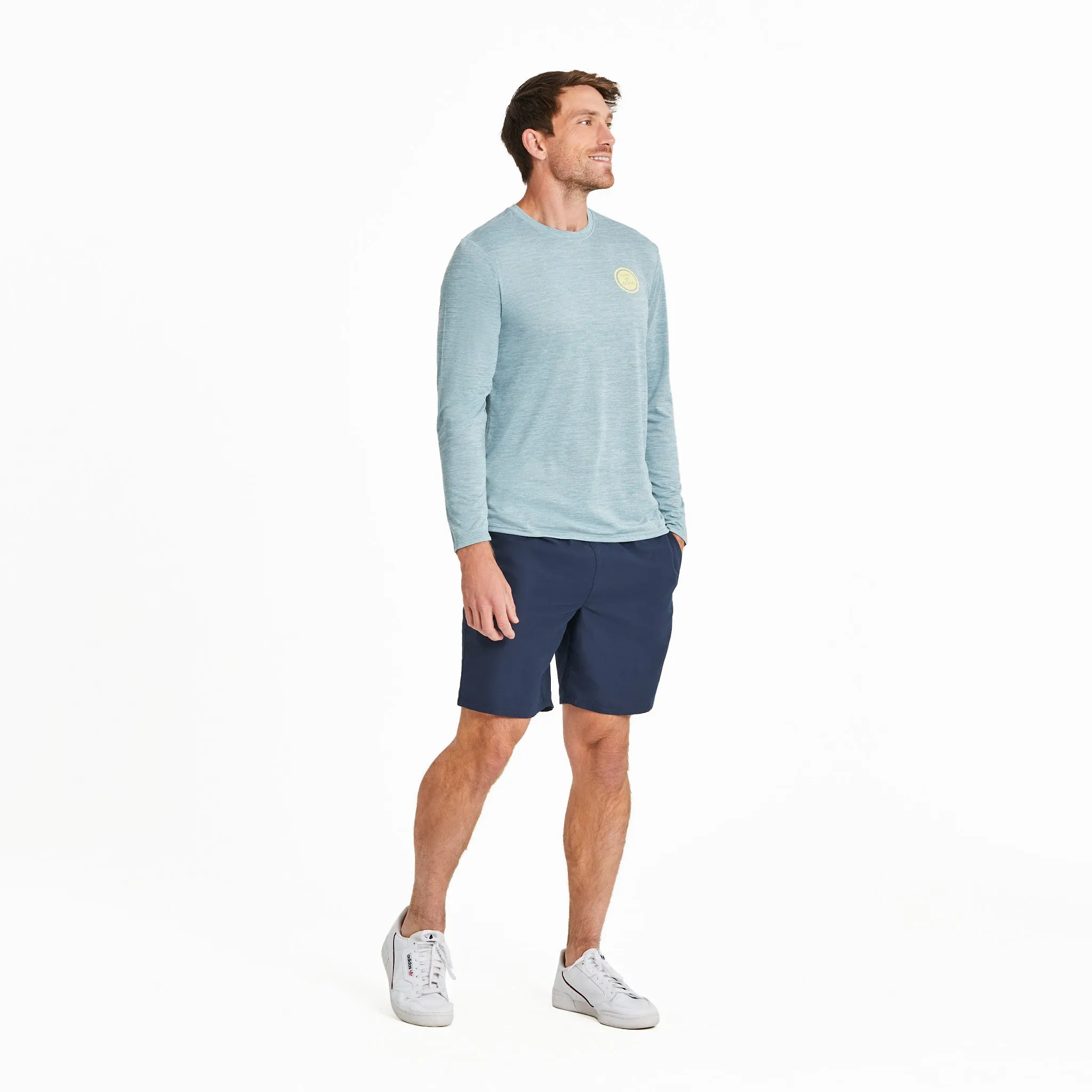 Men's Radiating Sun Long Sleeve Sun Crusher Tee Life is Good