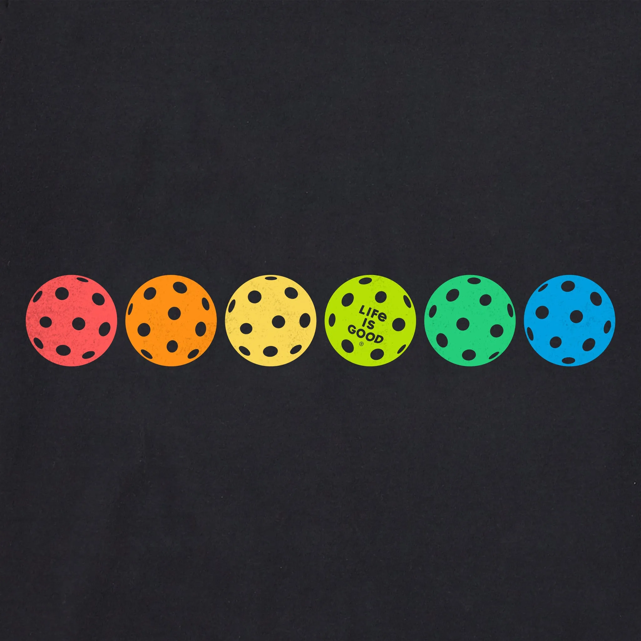 Men's Rally Pickleball Spectrum Short Sleeve Tee Life is Good