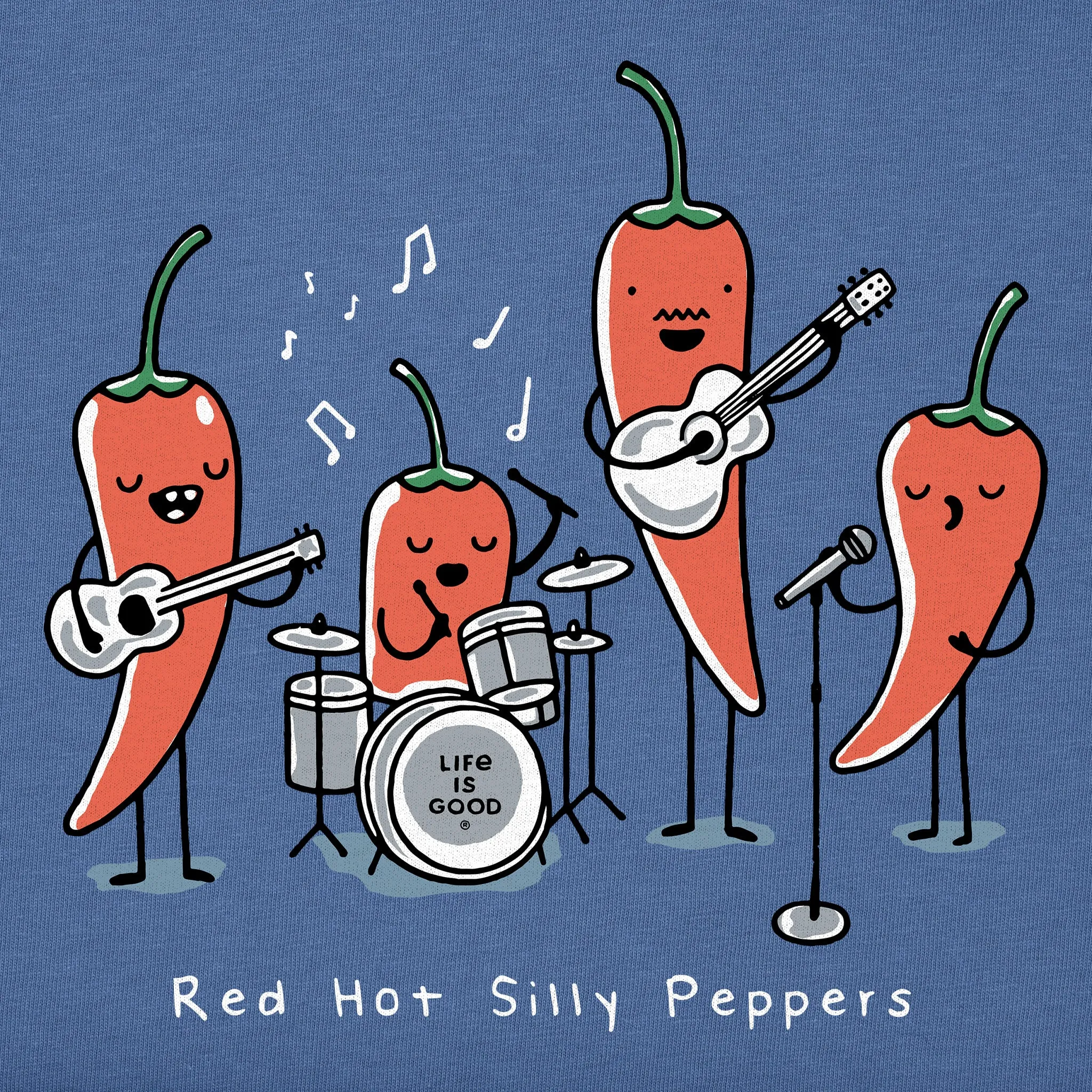 Men's Red Hot Silly Peppers Short Sleeve Tee Life is Good