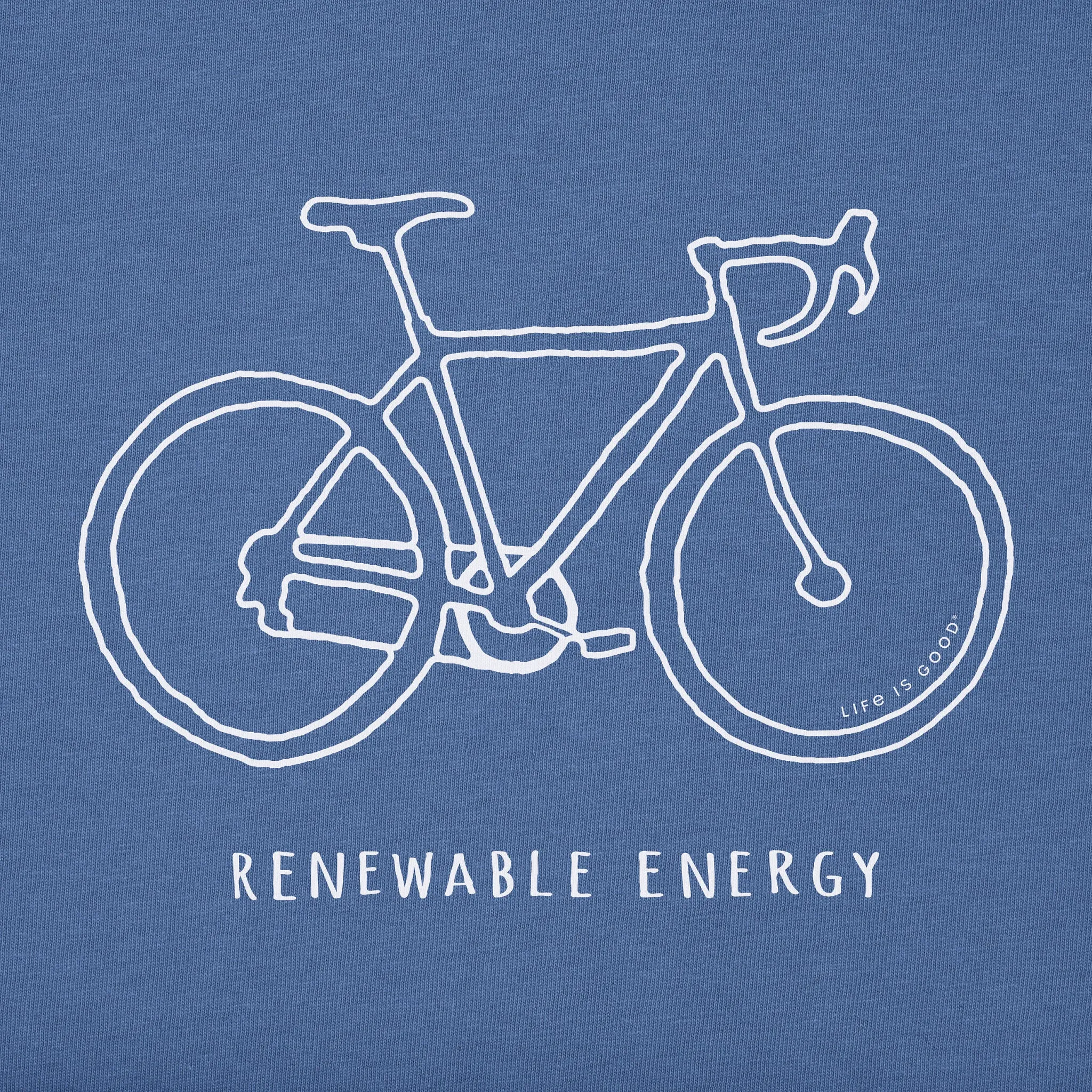 Men's Renewable Energy Bike Short Sleeve Tee Life is Good