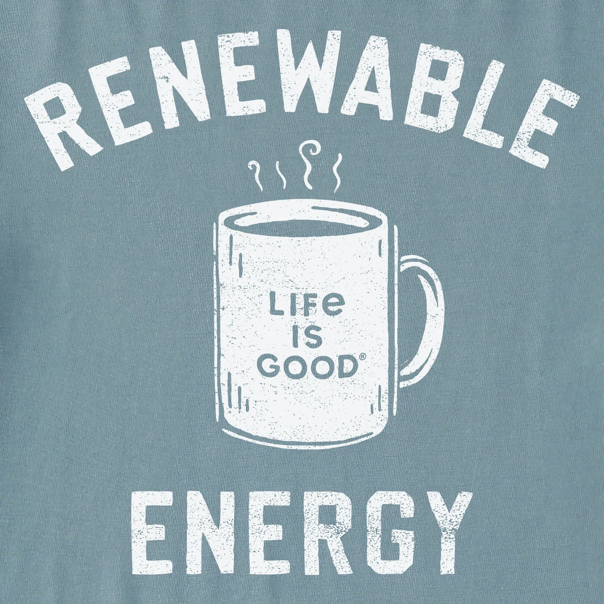 Men's Renewable Energy Mug Short Sleeve Tee Life is Good