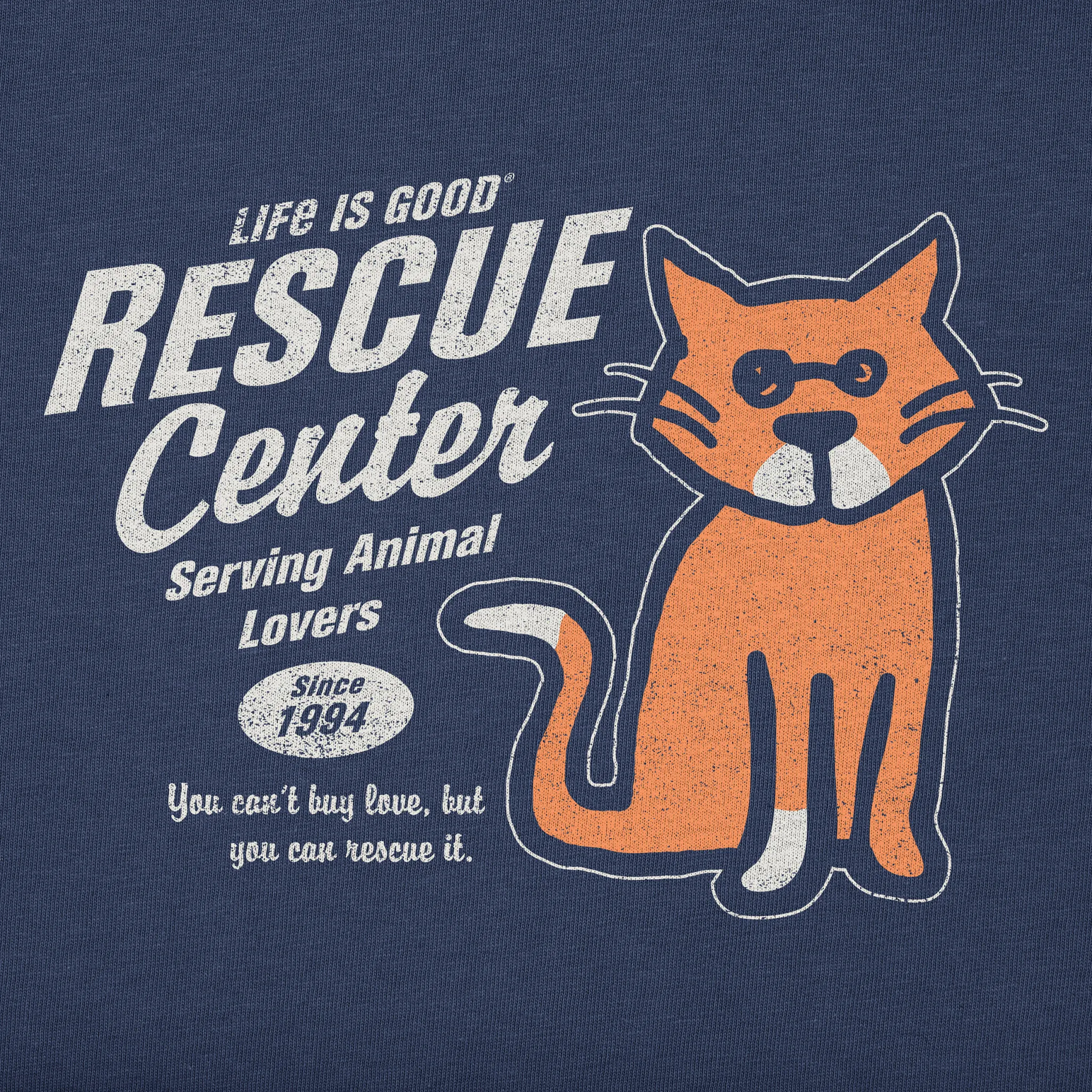 Men's Rescue Center Al Short Sleeve Crusher Tee Life is Good