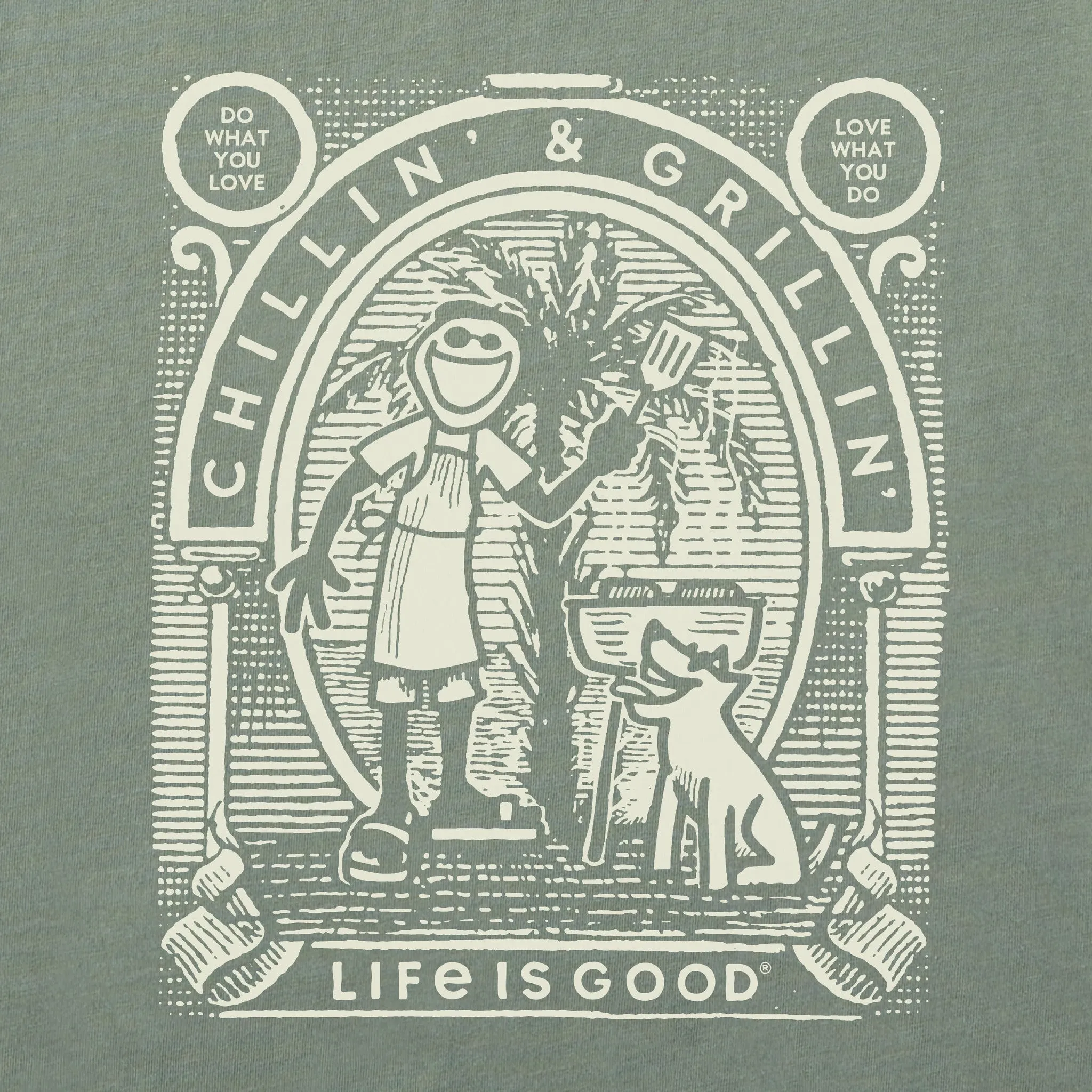 Men's Retro Chillin' & Grillin' Short Sleeve Tee Life is Good