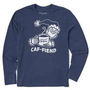 Men's Retro Grinch Caf-Fiend Long Sleeve Crusher Tee Life is Good