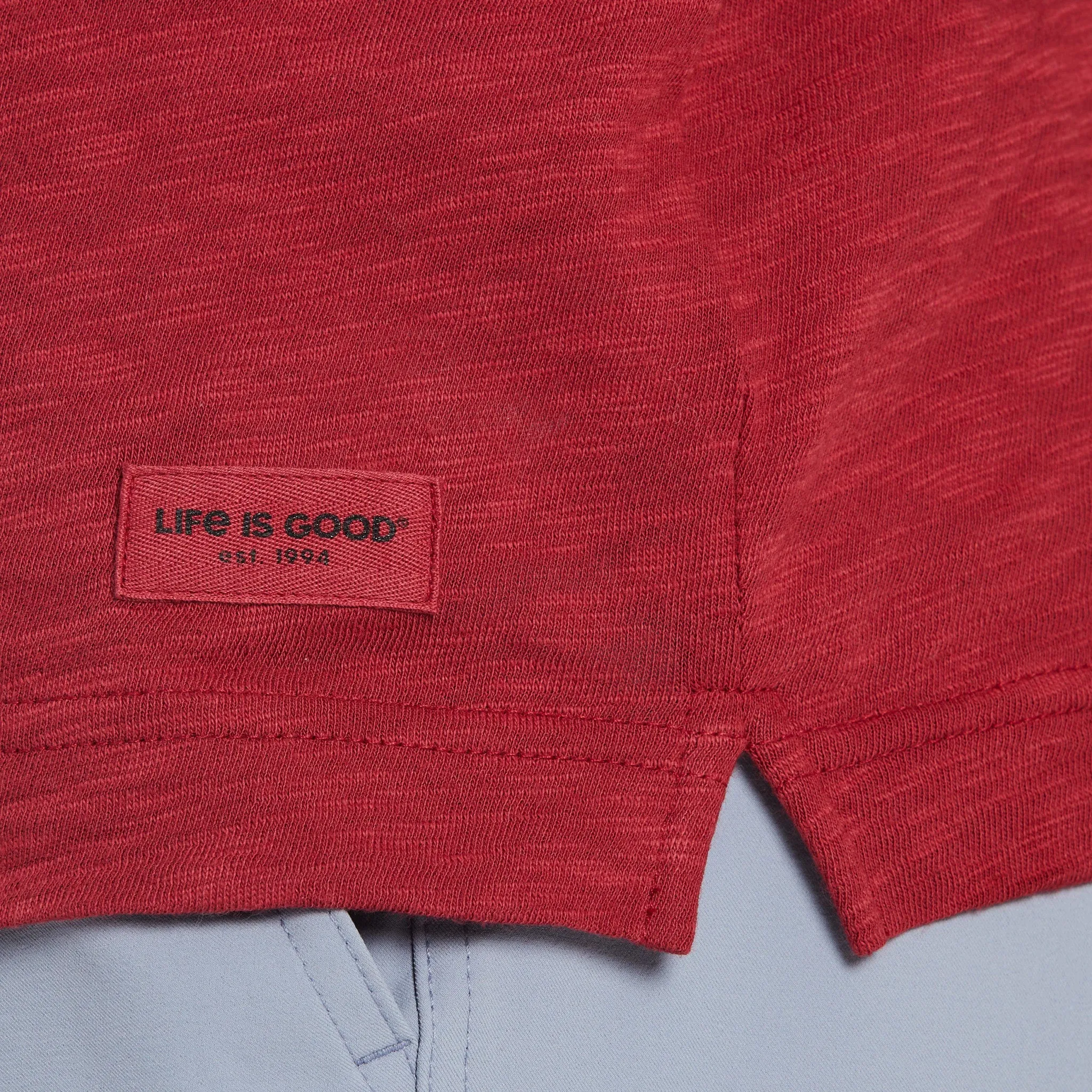 Men's Retro Mountainscape Textured Slub Tee Life is Good