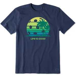Men's Retro Pickleball Palms Short Sleeve Tee Life is Good