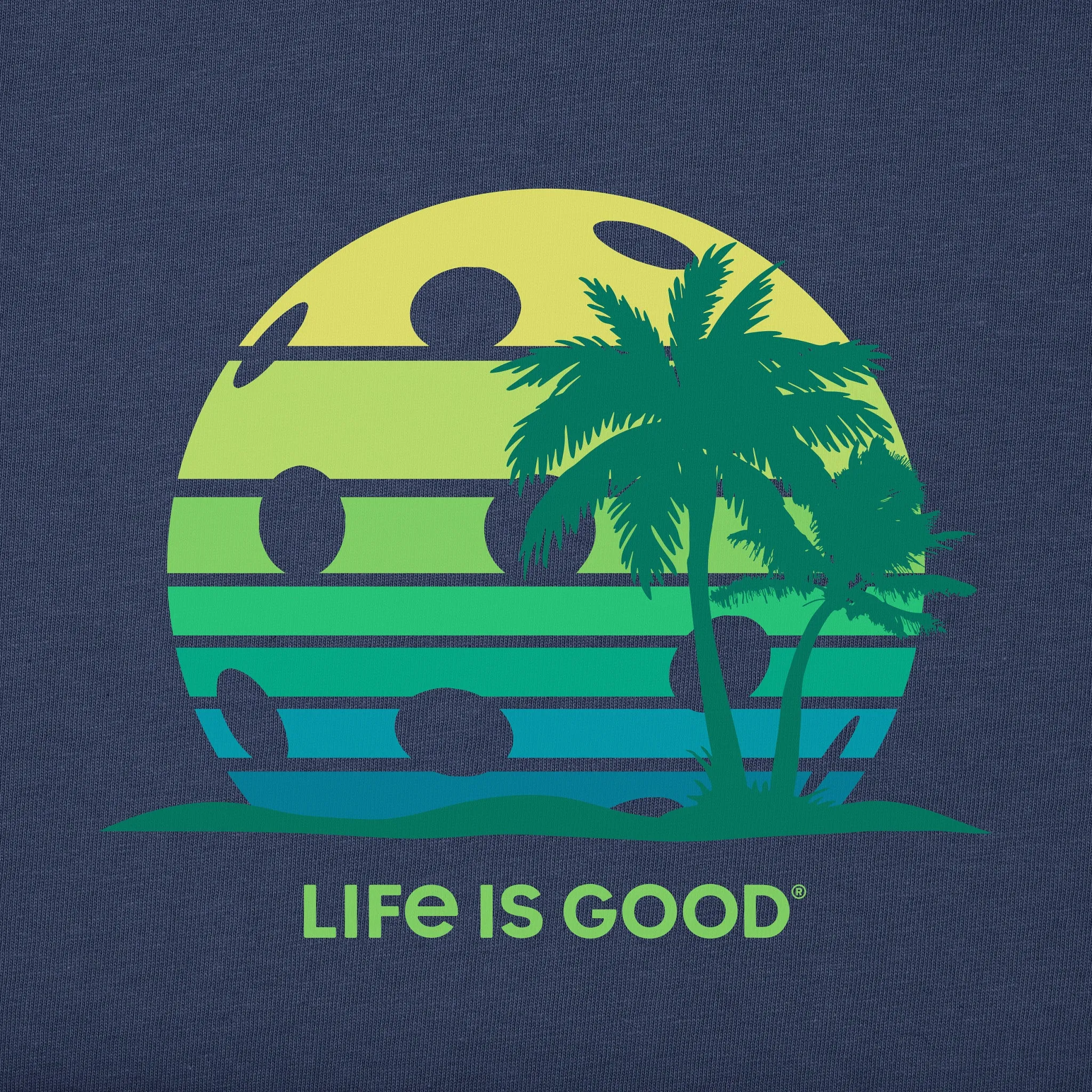 Men's Retro Pickleball Palms Short Sleeve Tee Life is Good