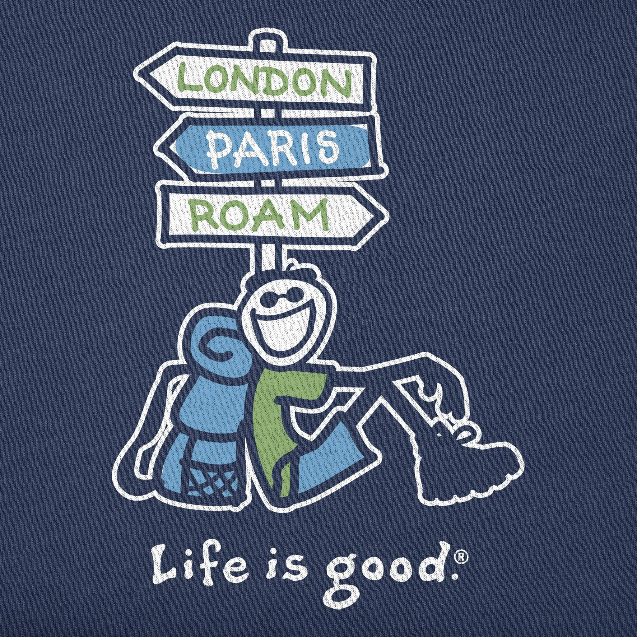 Men's Roaming Jake Short Sleeve Crusher Tee Life is Good