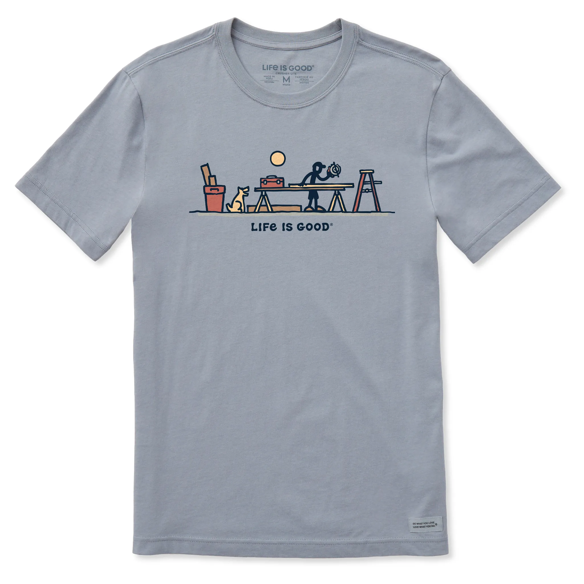 Men's Rocket & Jake Woodwork Vista Short Sleeve Crusher-LITE Slim Fit Tee Life is Good