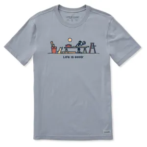 Men's Rocket & Jake Woodwork Vista Short Sleeve Crusher-LITE Slim Fit Tee Life is Good
