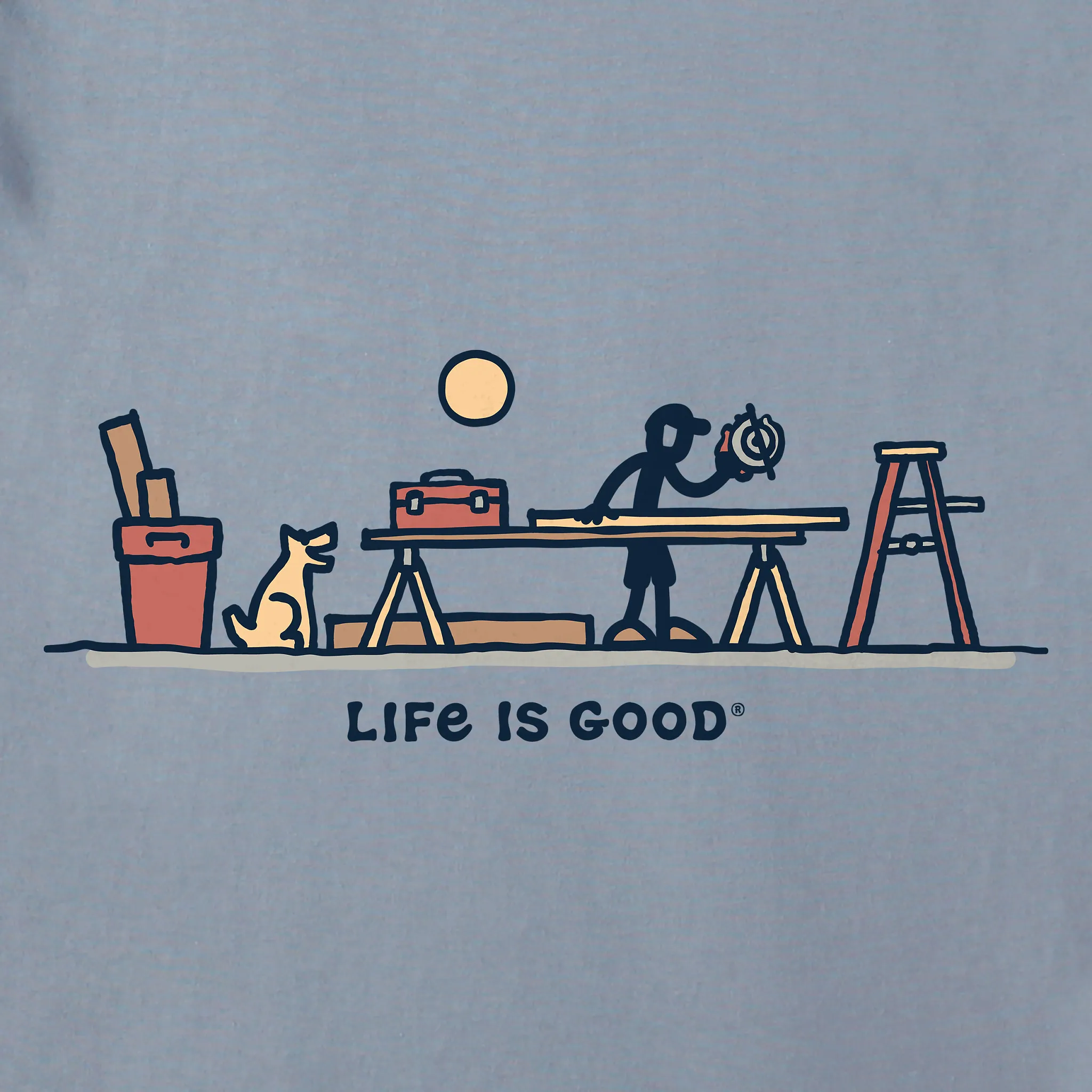 Men's Rocket & Jake Woodwork Vista Short Sleeve Crusher-LITE Slim Fit Tee Life is Good