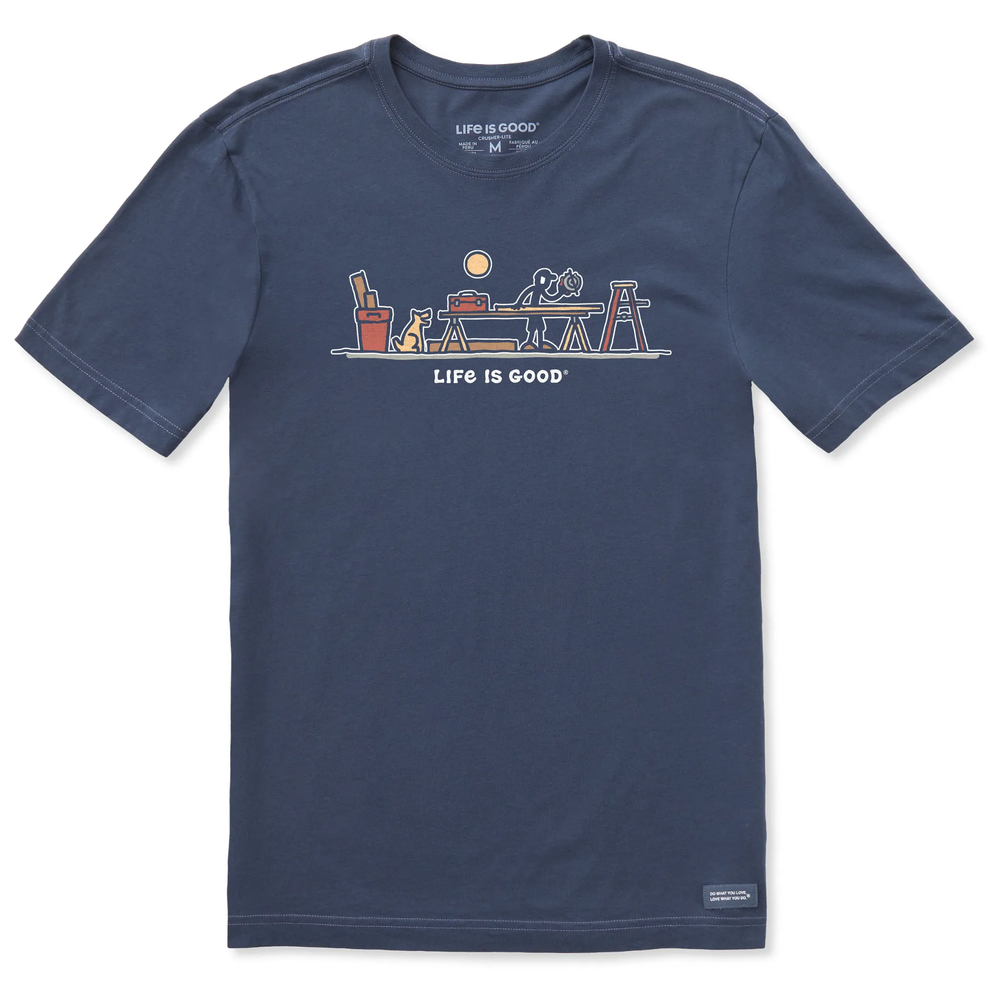 Men's Rocket & Jake Woodwork Vista Short Sleeve Crusher-LITE Slim Fit Tee Life is Good