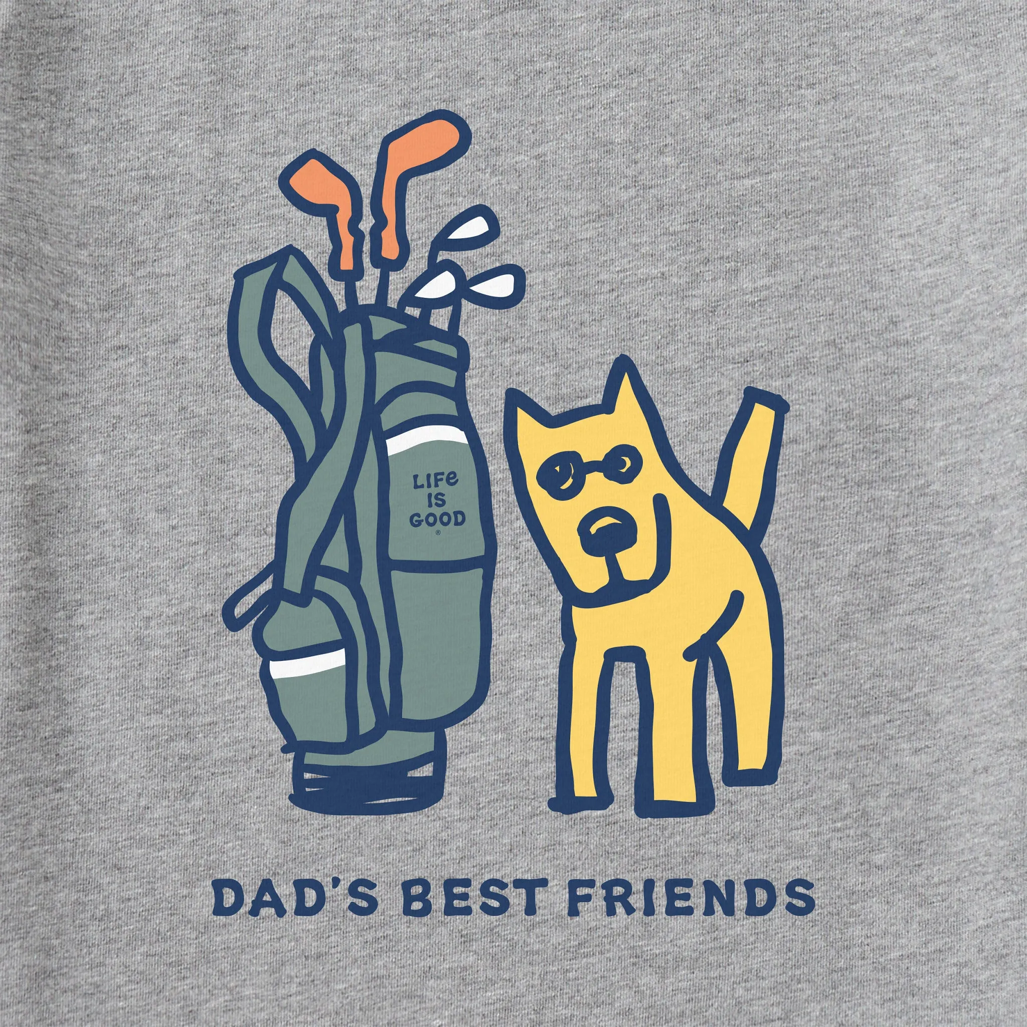 Men's Rocket Golf Dads Best Friends Short Sleeve Crusher Tee Life is Good