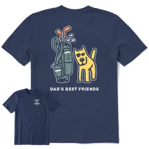 Men's Rocket Golf Dads Best Friends Short Sleeve Crusher Tee Life is Good
