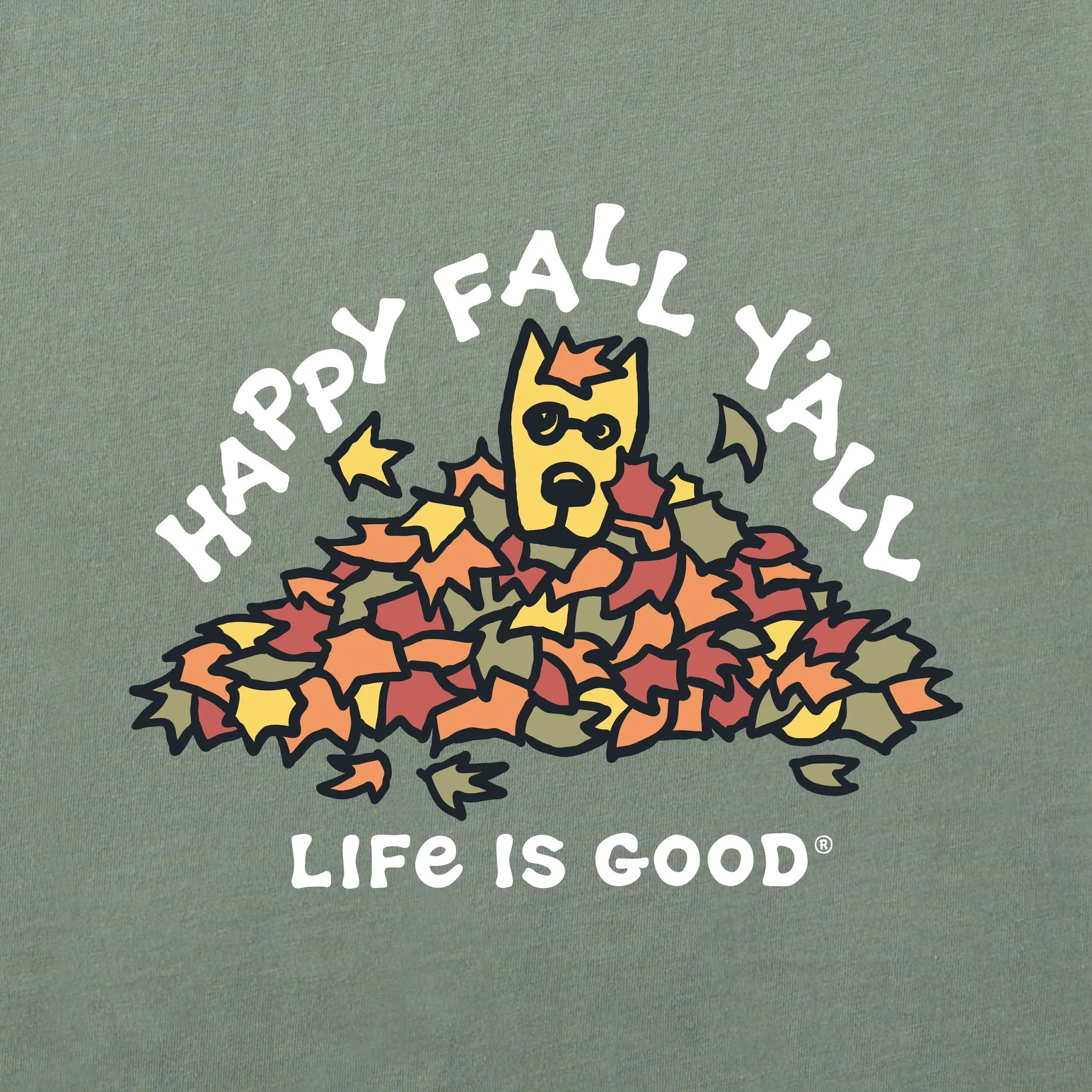 Men's Rocket Happy Fall Y'All Long Sleeve Crusher Tee Life is Good