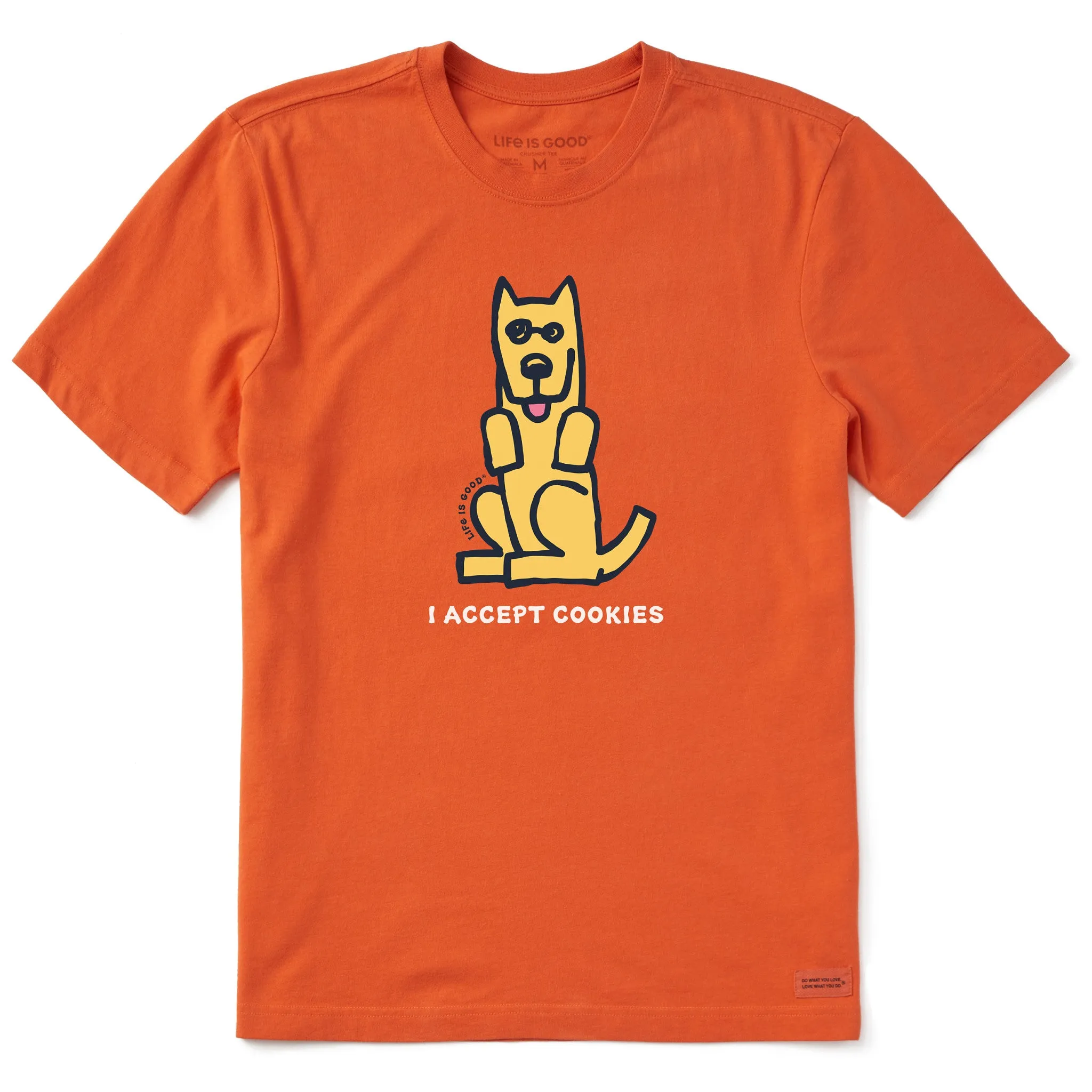 Men's Rocket I Accept Cookies Short Sleeve Crusher Tee Life is Good