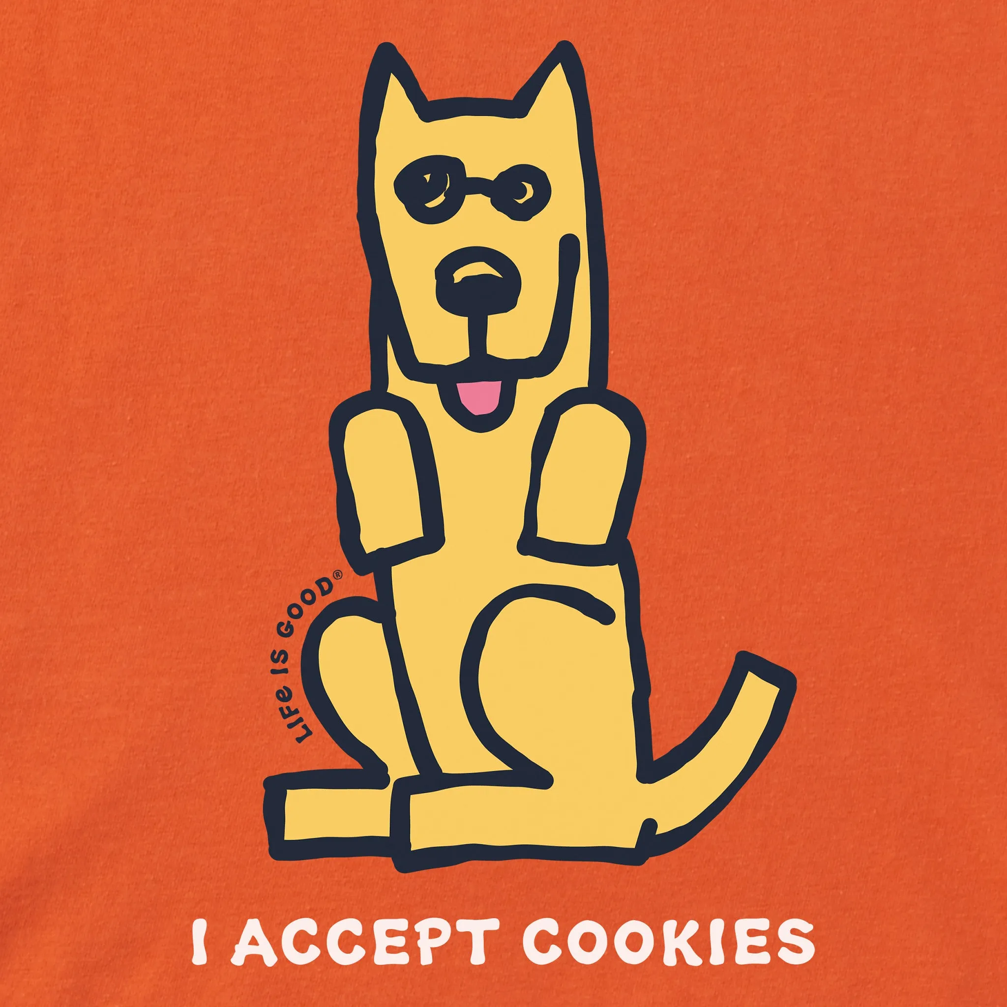 Men's Rocket I Accept Cookies Short Sleeve Crusher Tee Life is Good
