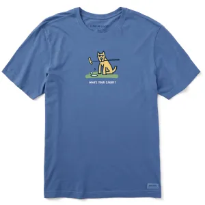Men's Rocket Who's Your Caddy Golf Short Sleeve Tee Life is Good