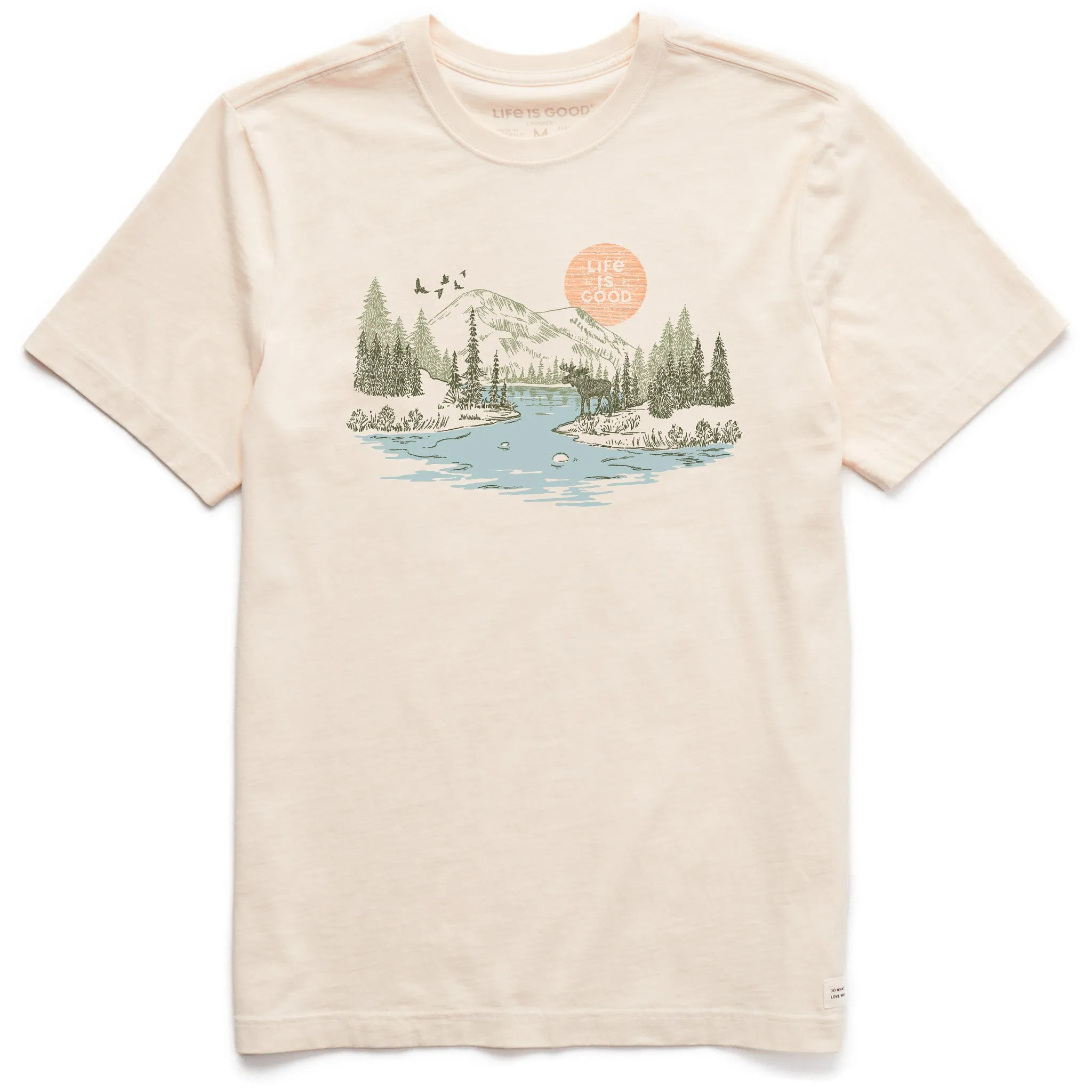 Men's Rural Linework Short Sleeve Crusher Tee Life is Good