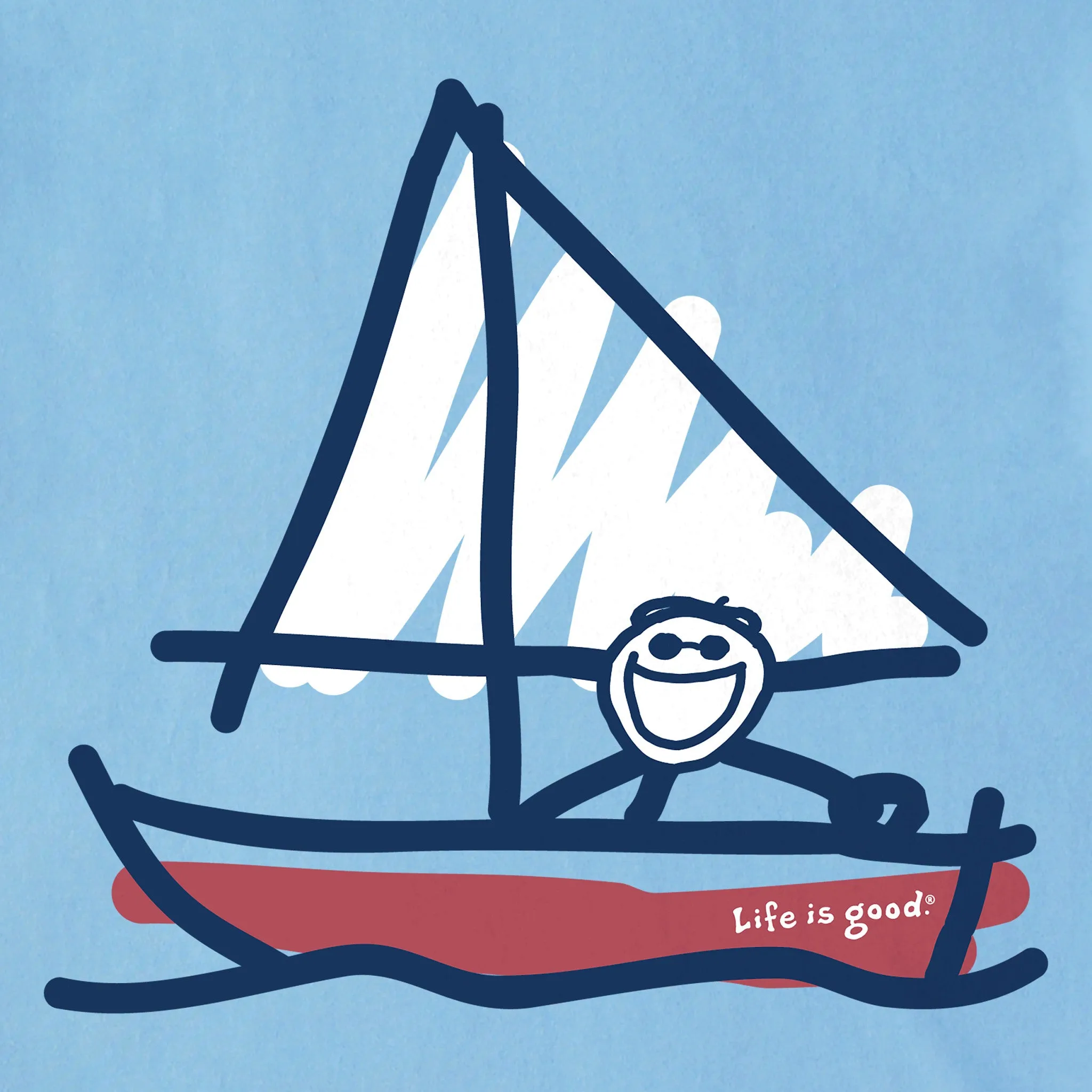 Men's Sailboat Jake Short Sleeve Crusher-LITE Tee Life is Good
