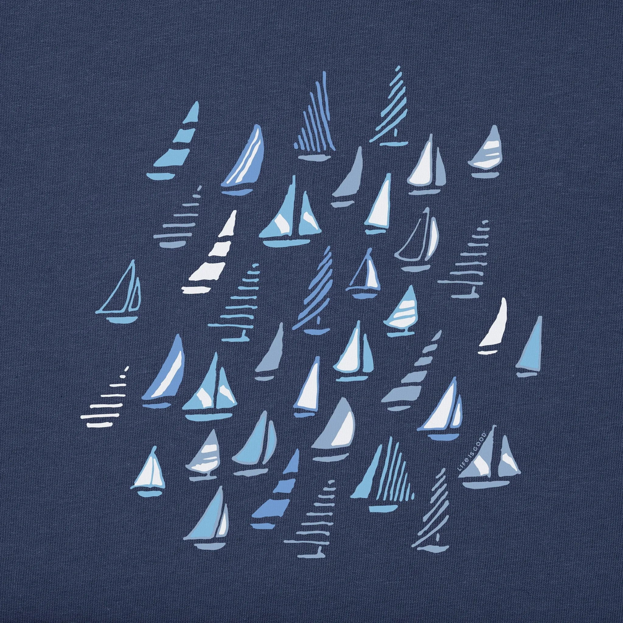 Men's Sailboat Regatta Short Sleeve Crusher Tee Life is Good