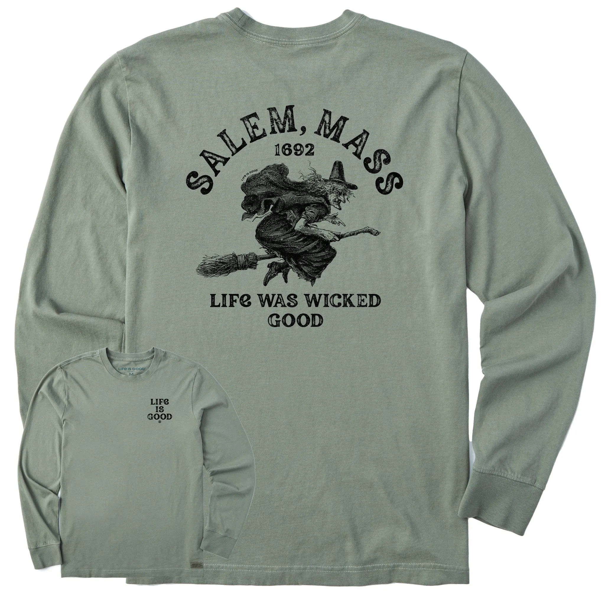 Men's Salem 1692 Long Sleeve Crusher Tee Life is Good